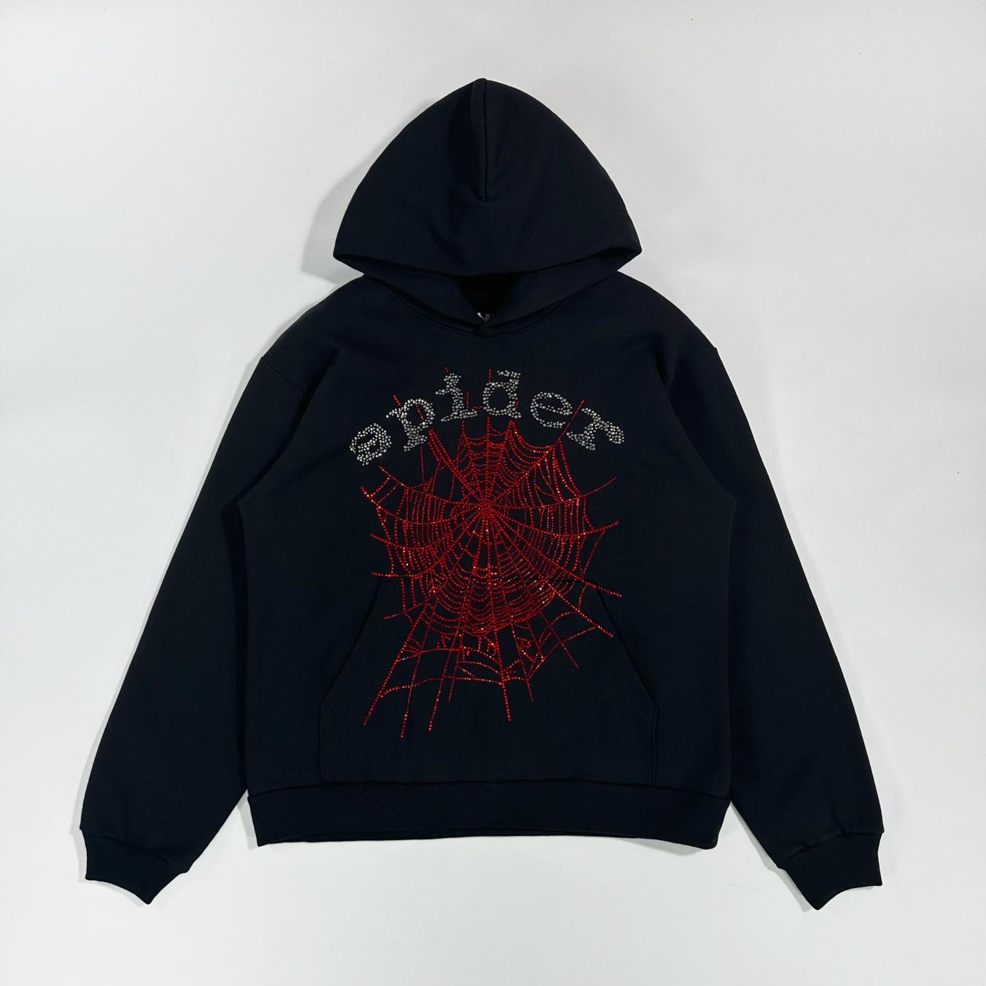  Sp5der OG Rhinestone Hoodie - DesignerGu