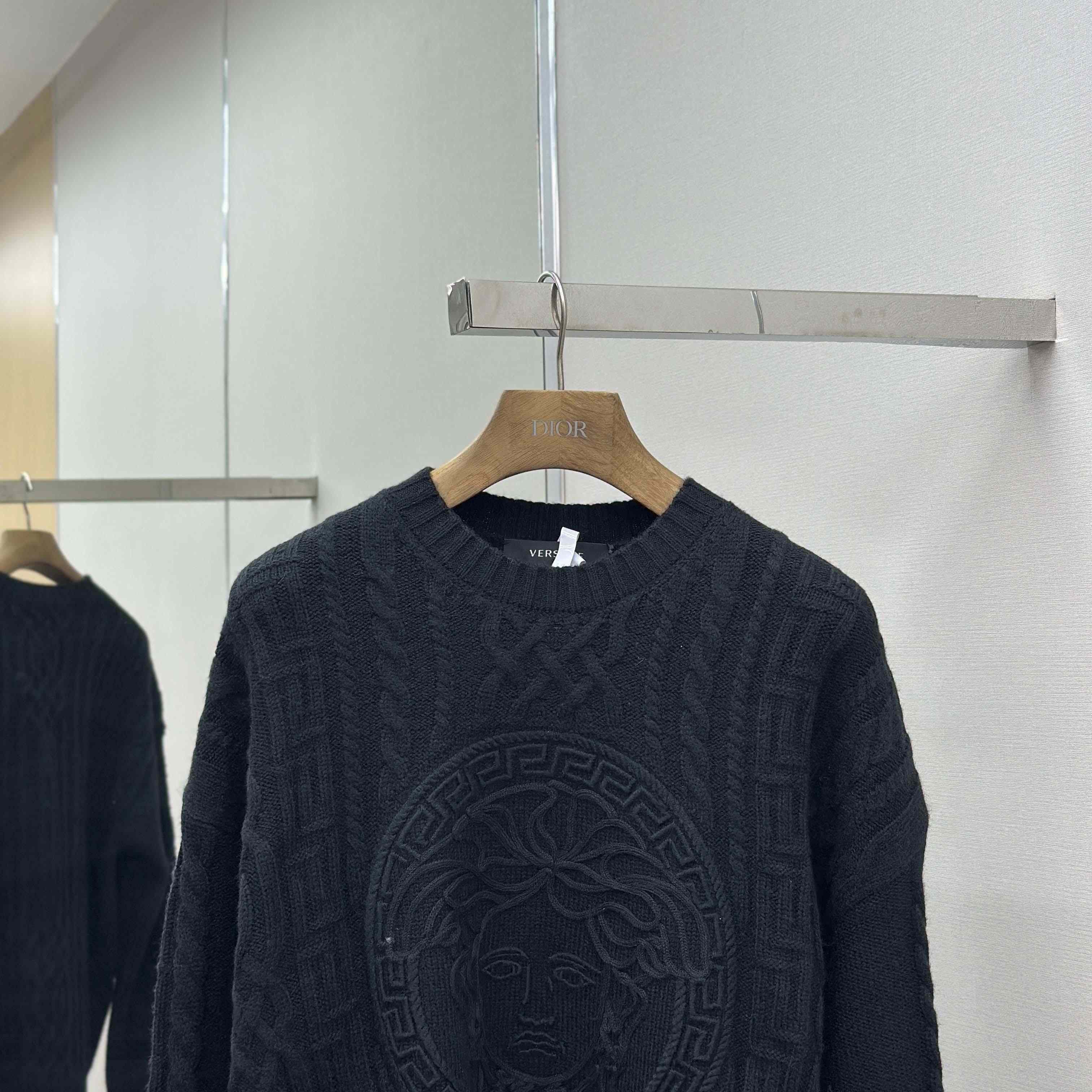 Versace Medusa Crewneck Knit Sweater - DesignerGu