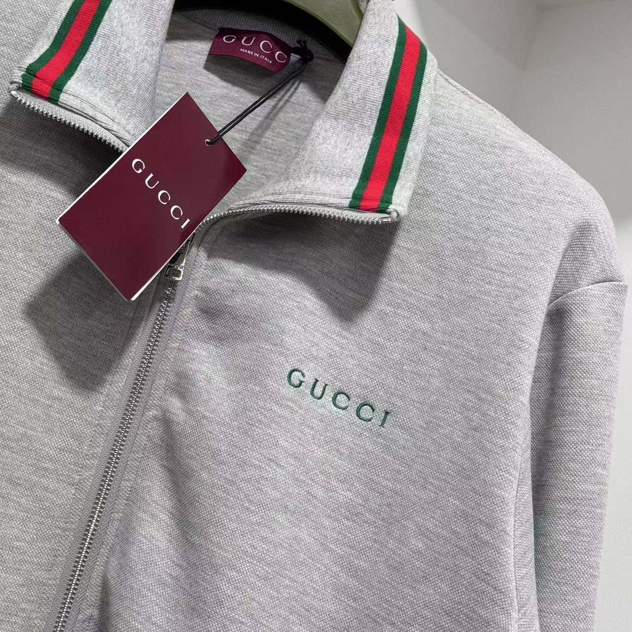 Gucci Zip-up Funnel-neck T-shirt - DesignerGu