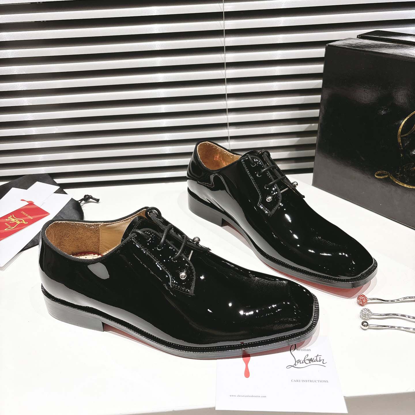 Christian Louboutin Chambeliss Derbies - Patent calf leather - DesignerGu