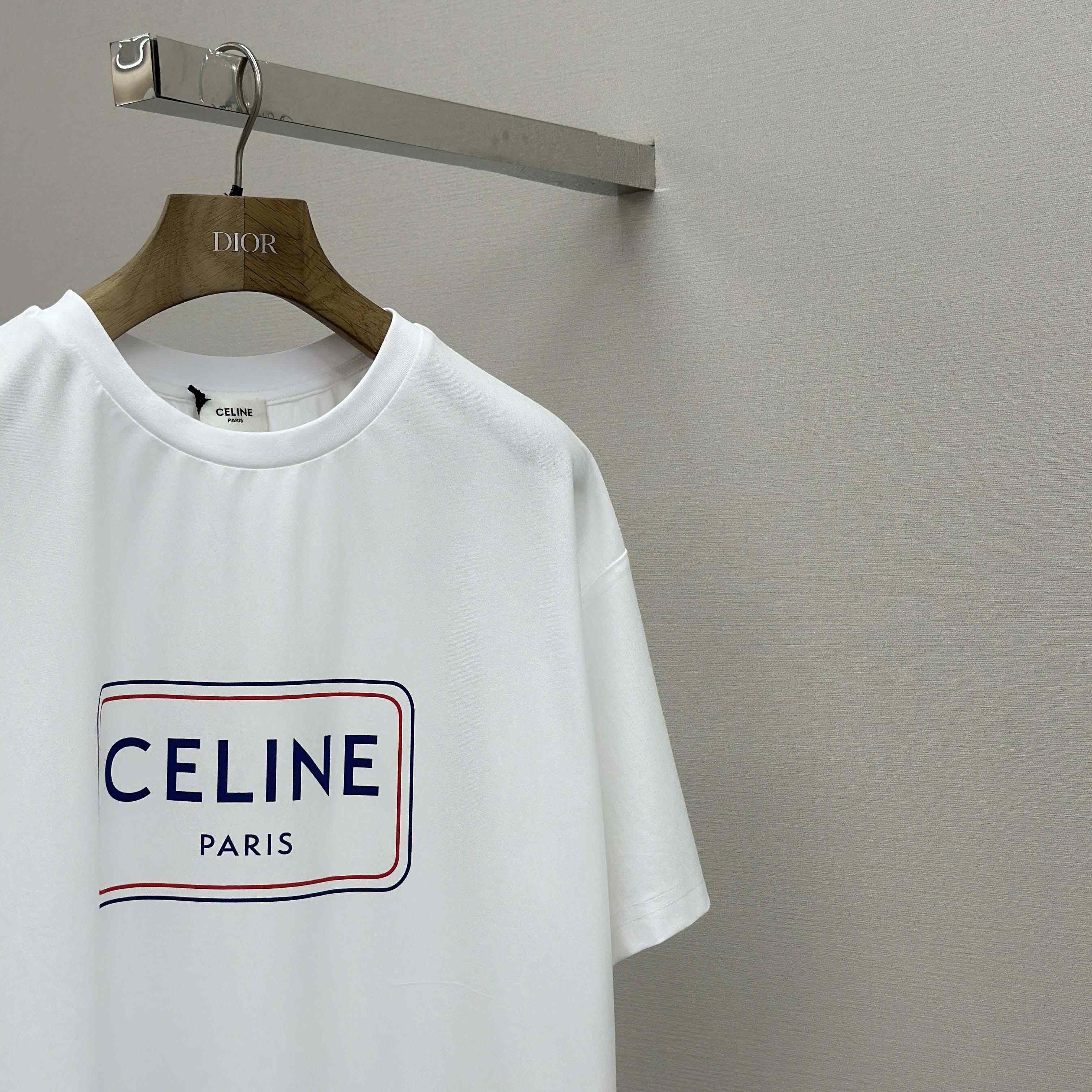 Celine Loose T-shirt In Cotton Jersey - DesignerGu