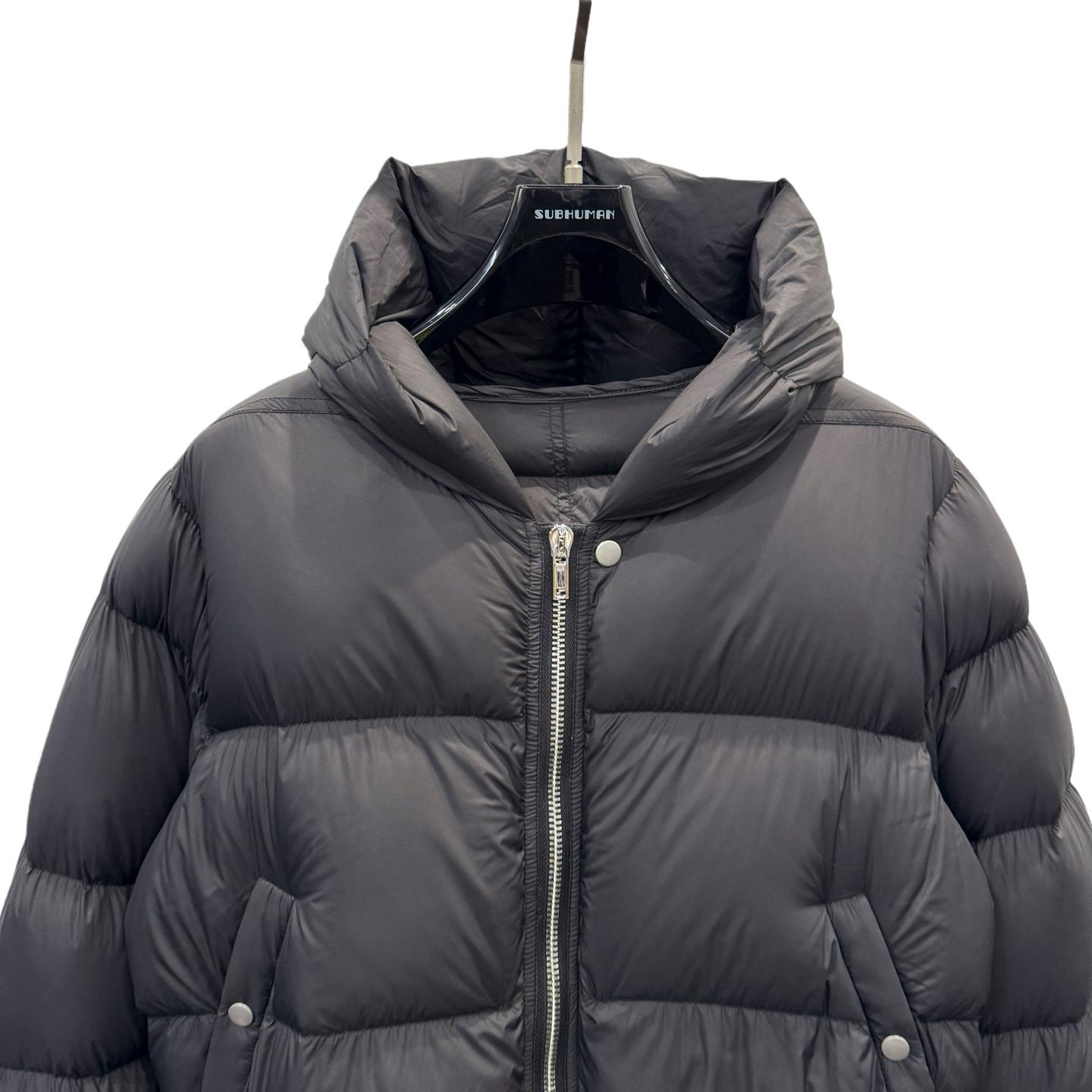Rick Owens Hooded Woven Down Jacket - DesignerGu