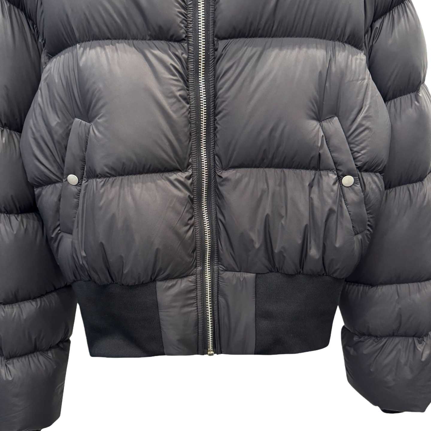 Rick Owens Hooded Woven Down Jacket - DesignerGu