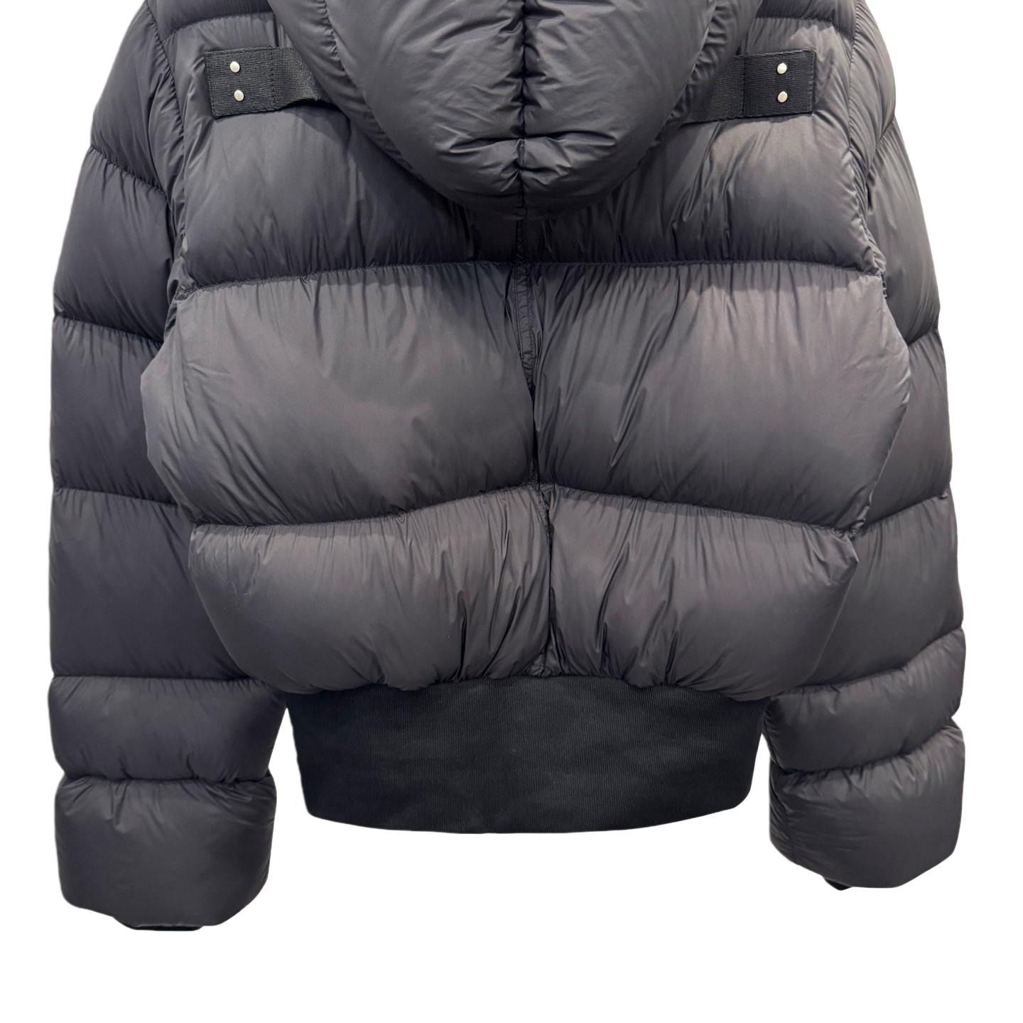 Rick Owens Hooded Woven Down Jacket - DesignerGu