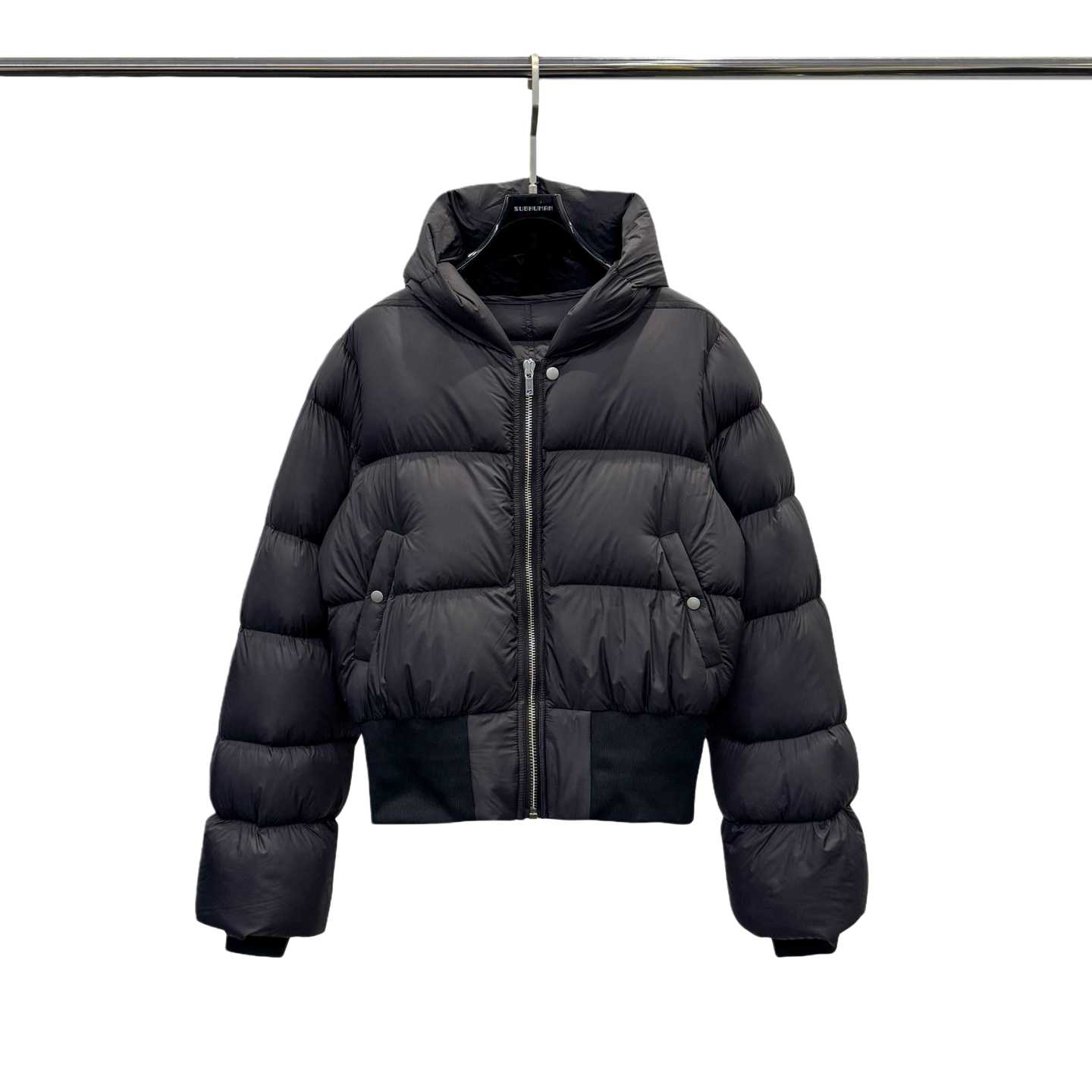 Rick Owens Hooded Woven Down Jacket - DesignerGu
