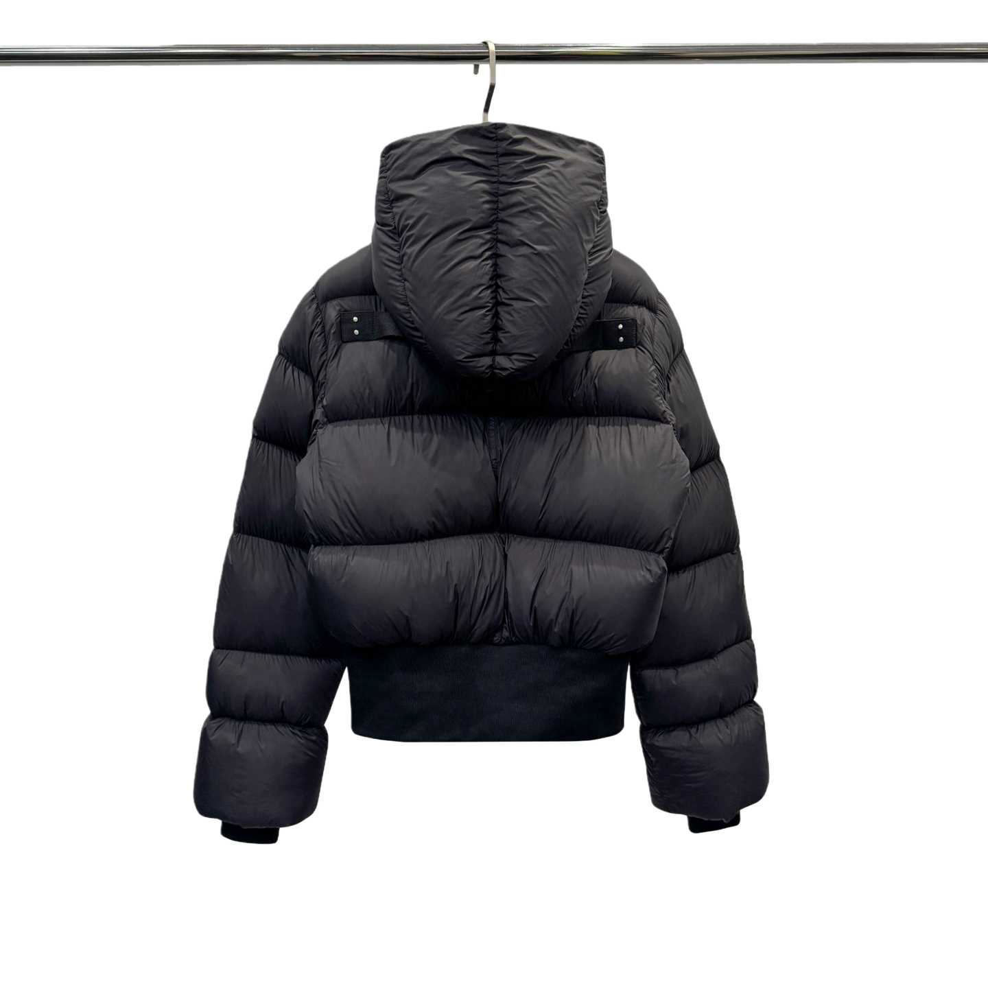 Rick Owens Hooded Woven Down Jacket - DesignerGu
