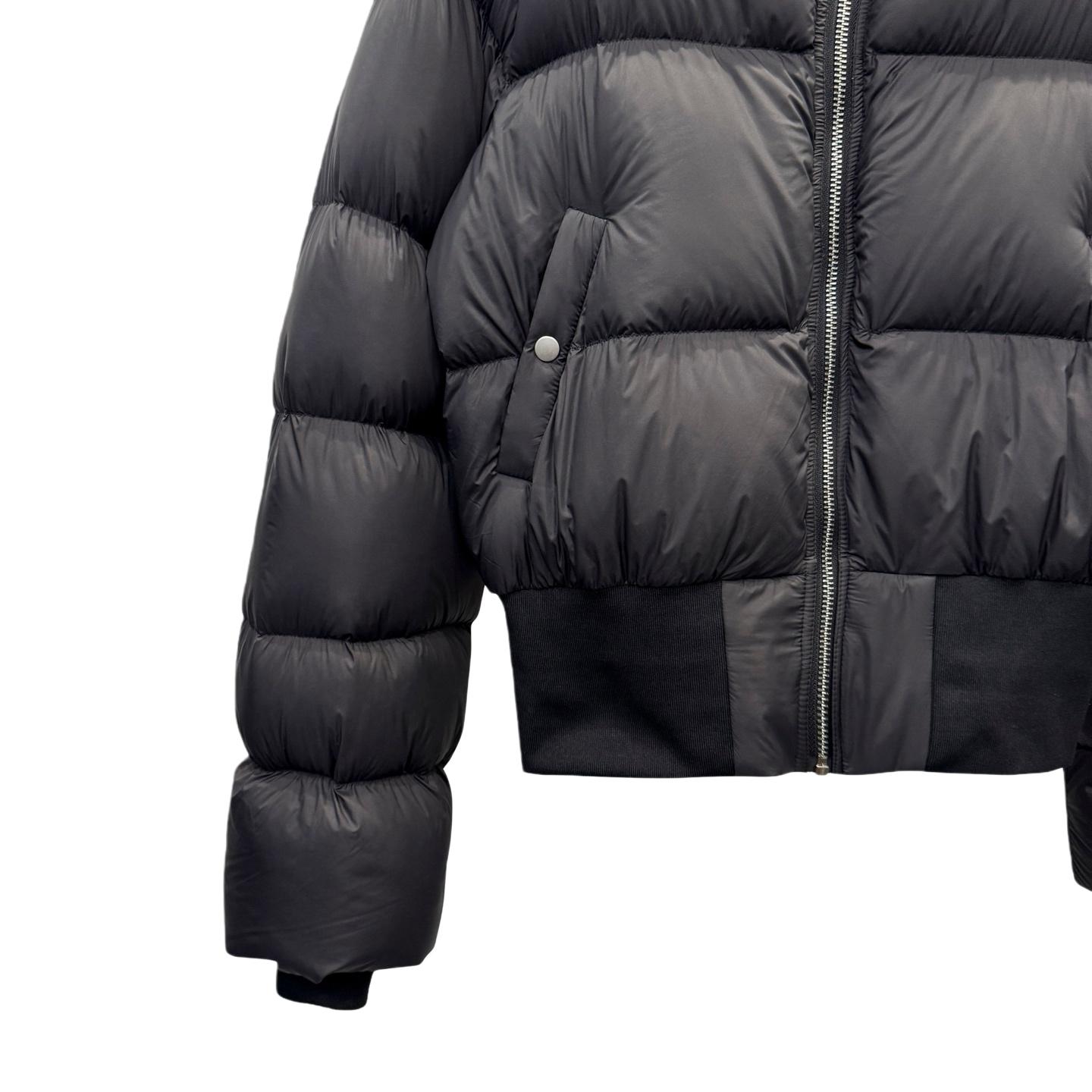 Rick Owens Hooded Woven Down Jacket - DesignerGu