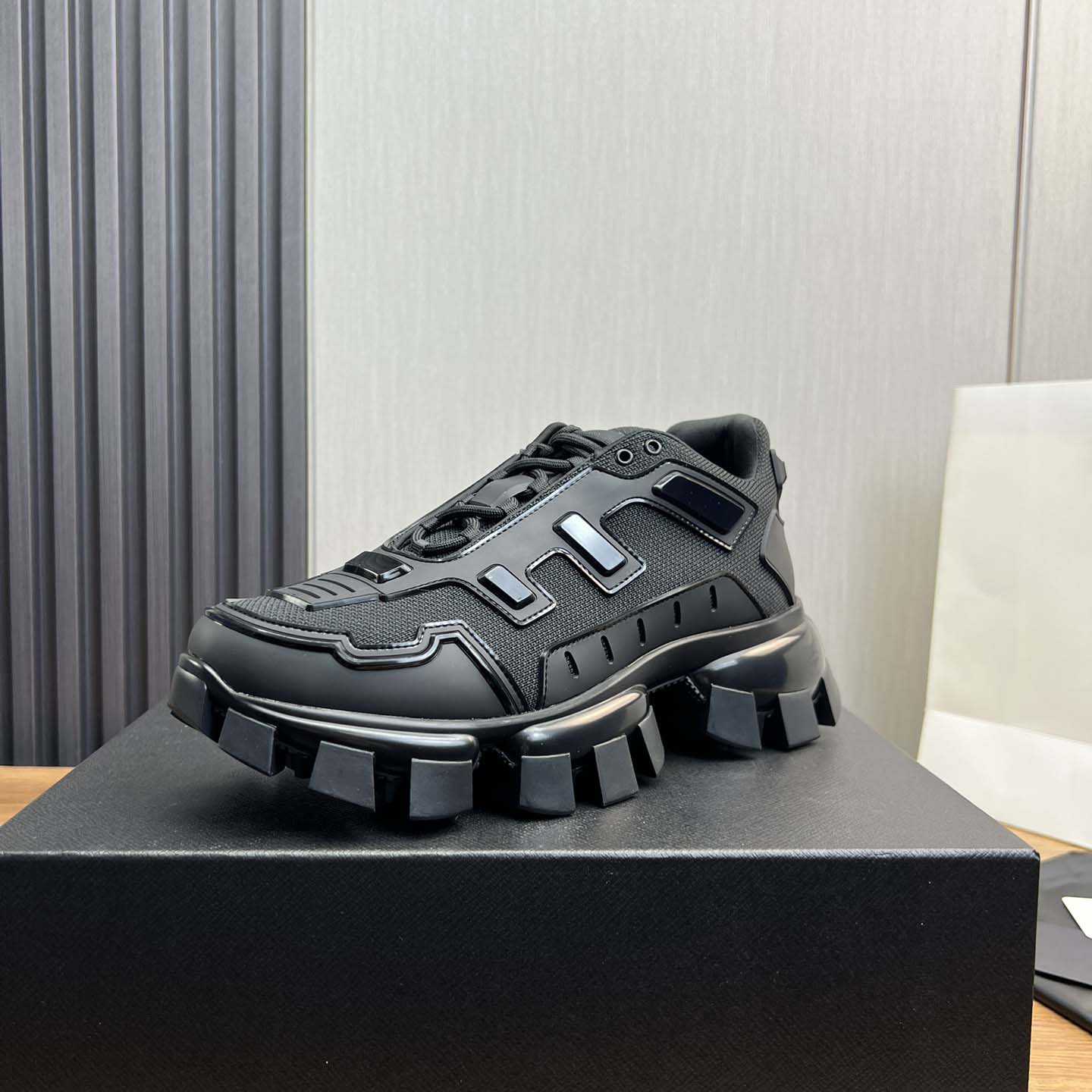 Prada Cloudbust Thunder Knit Fabric Sneakers - DesignerGu