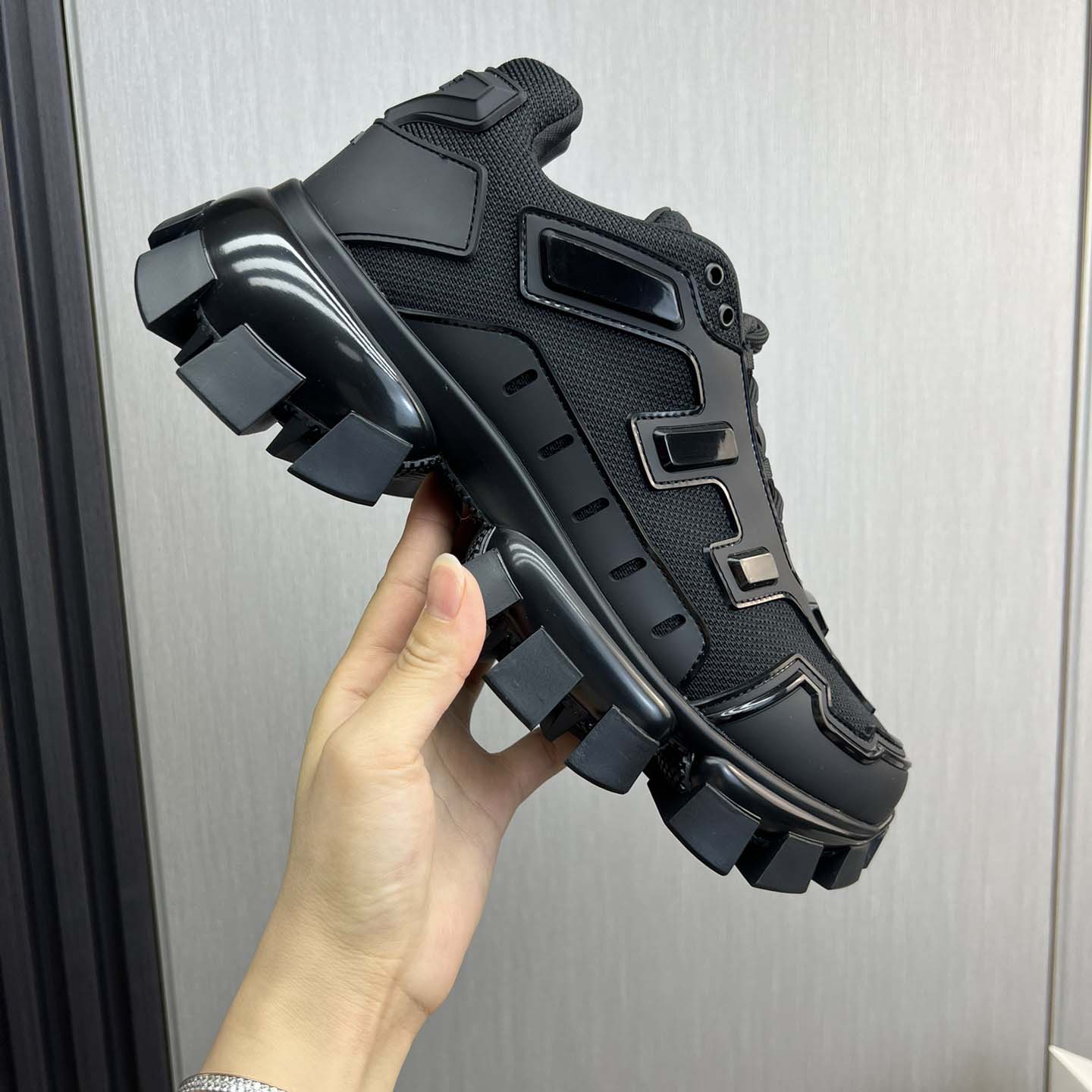 Prada Cloudbust Thunder Knit Fabric Sneakers - DesignerGu