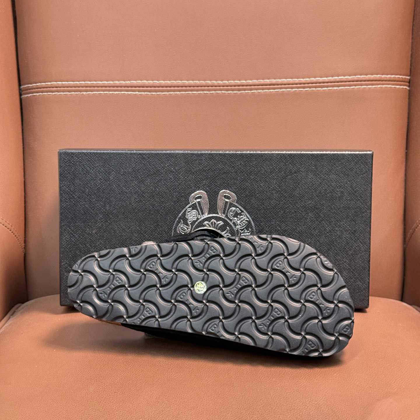 Chrome Hearts Birkenstock Boston Suede Sandals  - DesignerGu