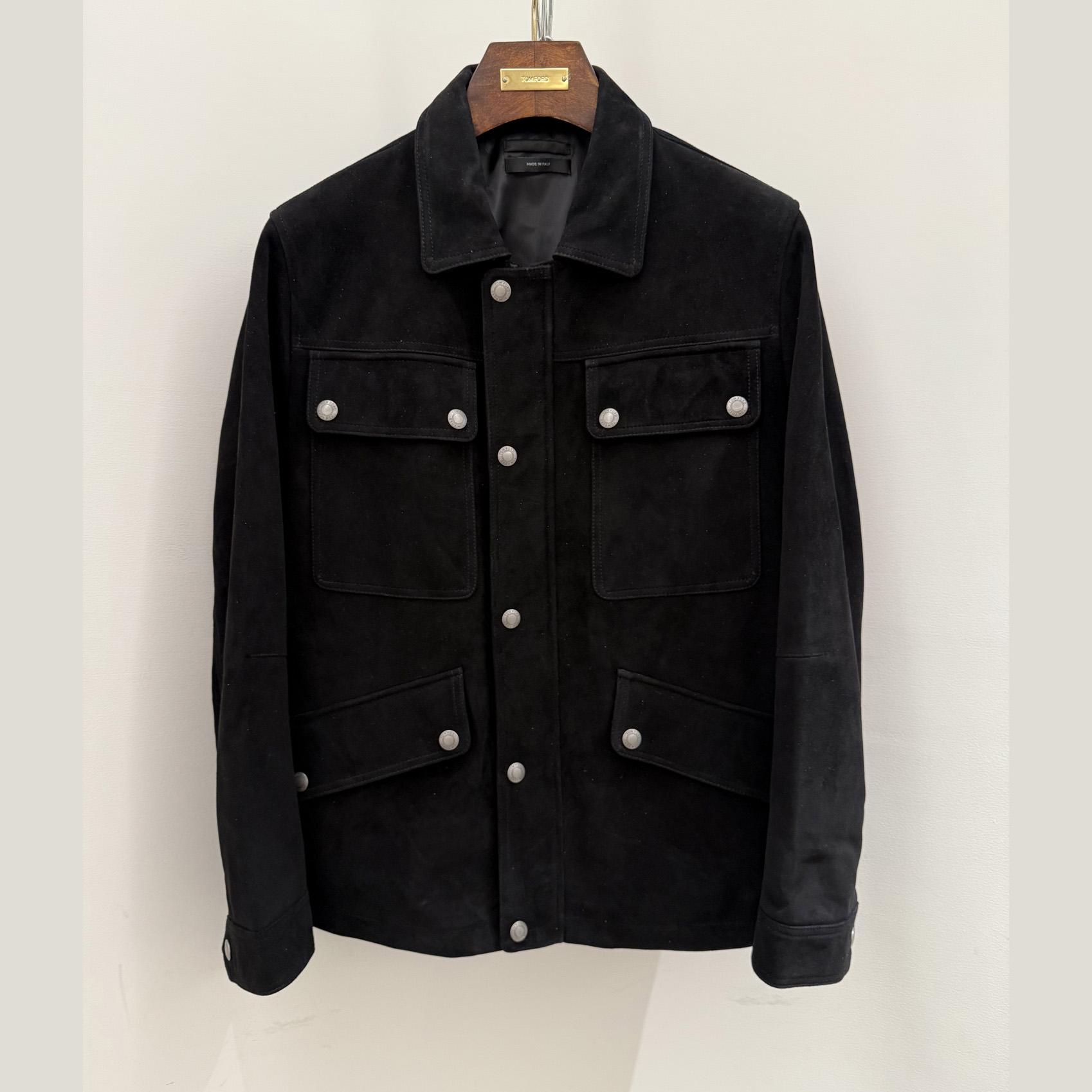 Tom Ford Men's Suede Motor Jacket - DesignerGu