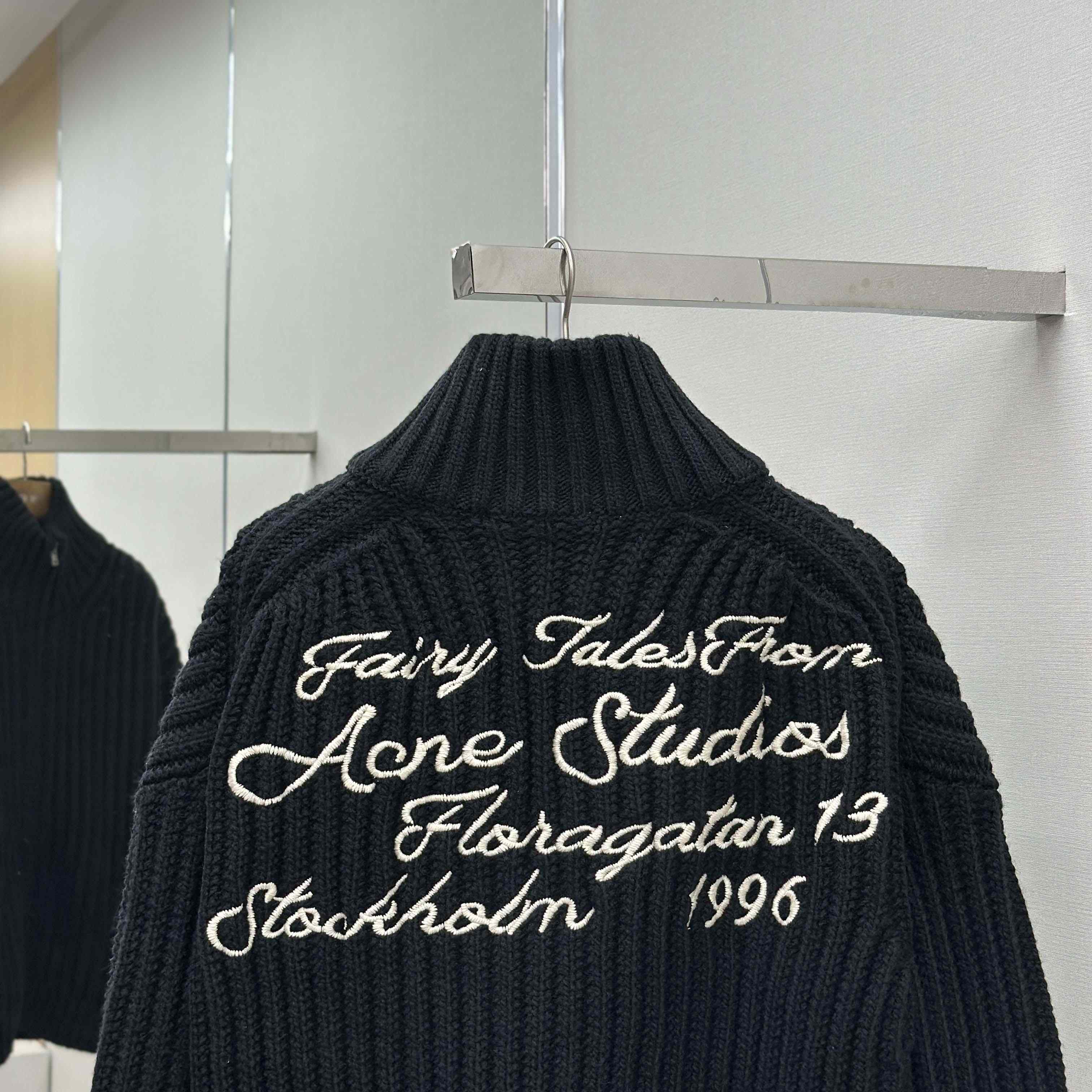 Acne Studios Wool Zip Cardigan - DesignerGu