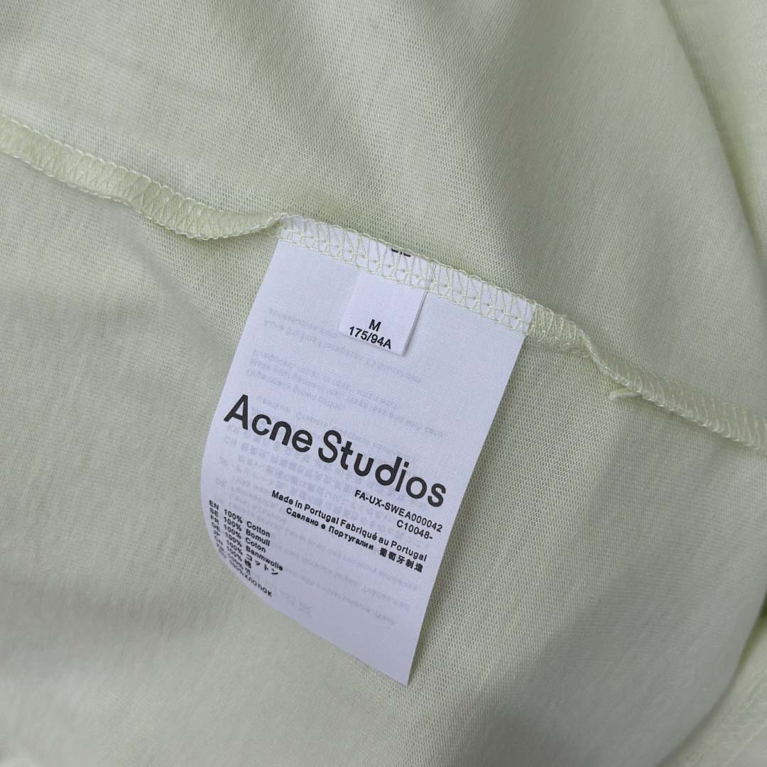 Acne Studios Logo T-shirt - Pistachio Green - DesignerGu