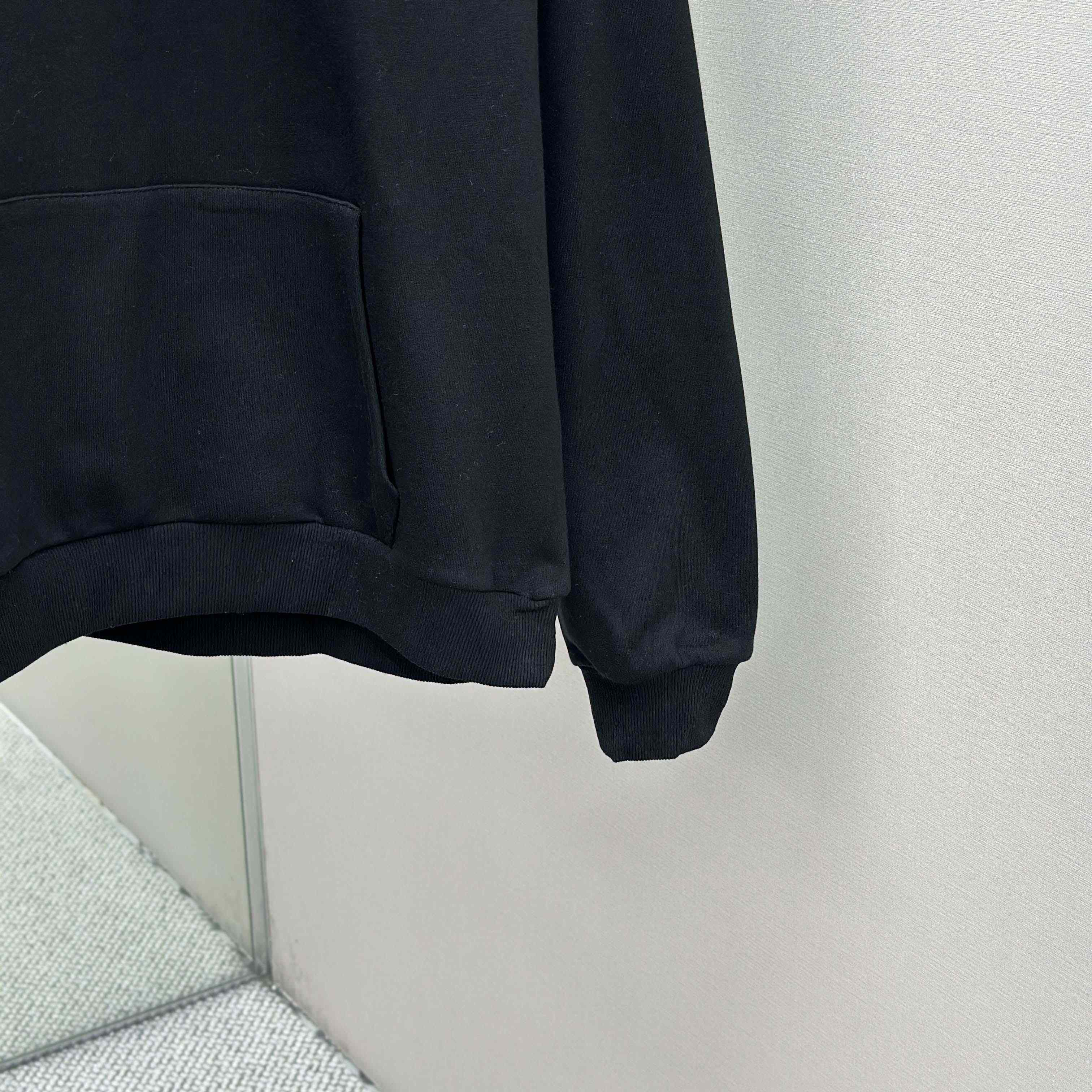 Celine Triomphe Loose Hoodie In Cashmere Cotton - DesignerGu