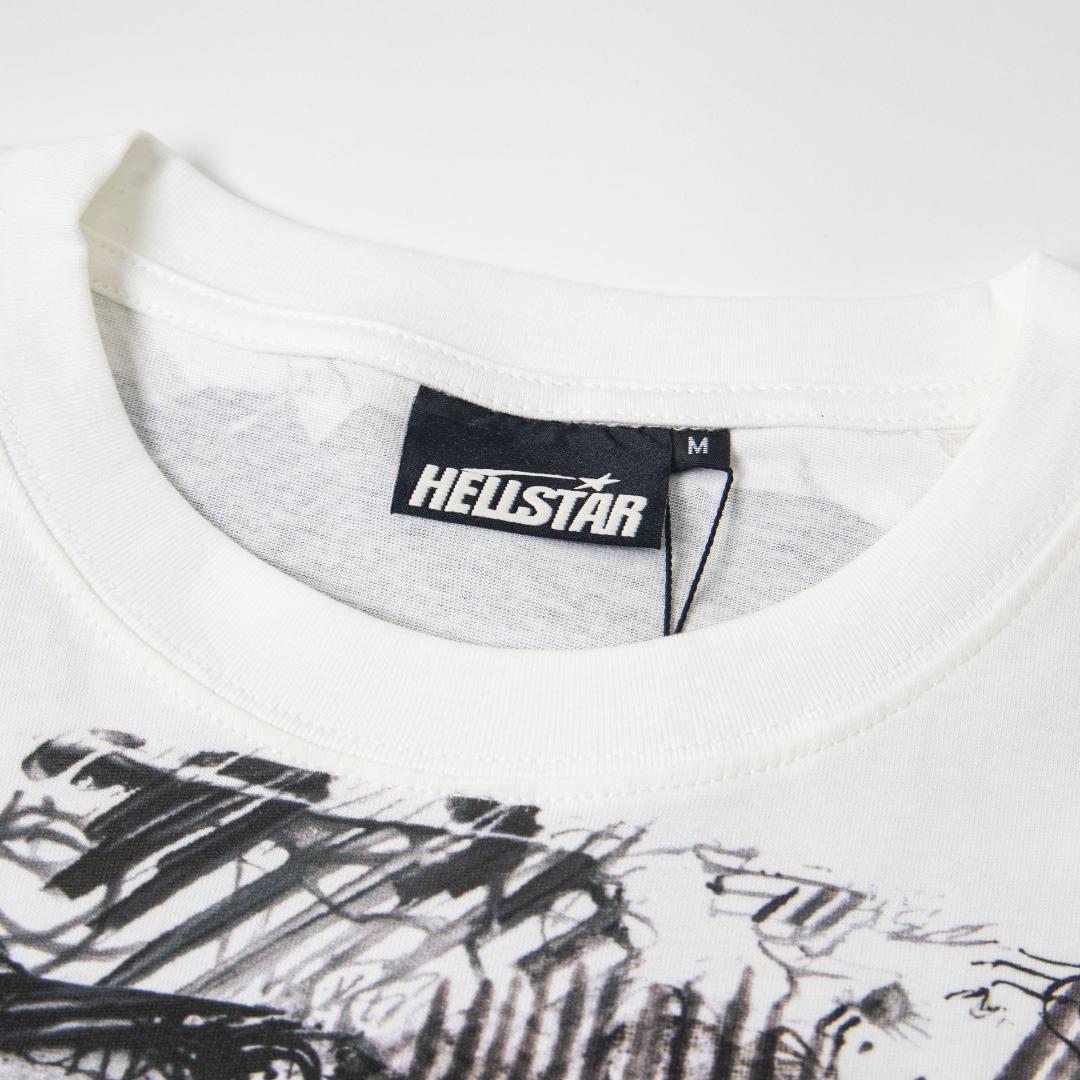 Hellstar Graffiti Long-Sleeve 'White' - DesignerGu