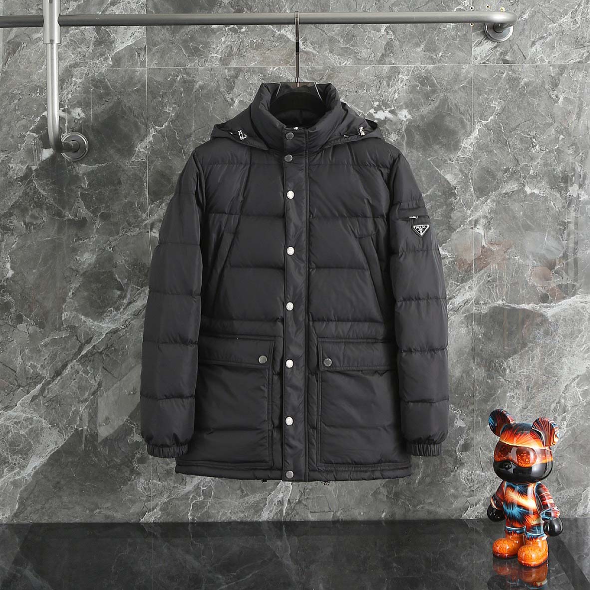 Prada Re-Nylon Hooded Down Jacket - DesignerGu