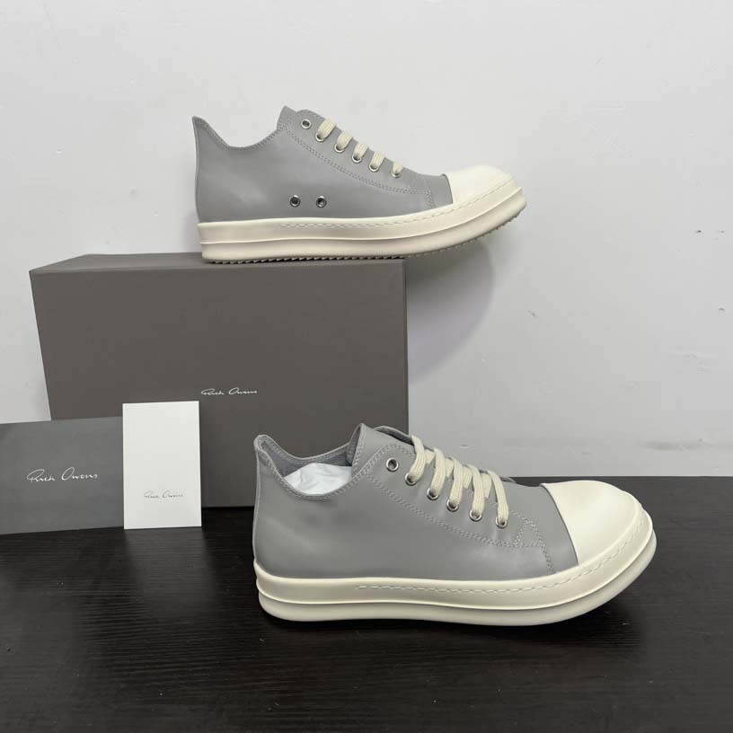 Rick Owens Lace-up Leather Sneakers  - DesignerGu