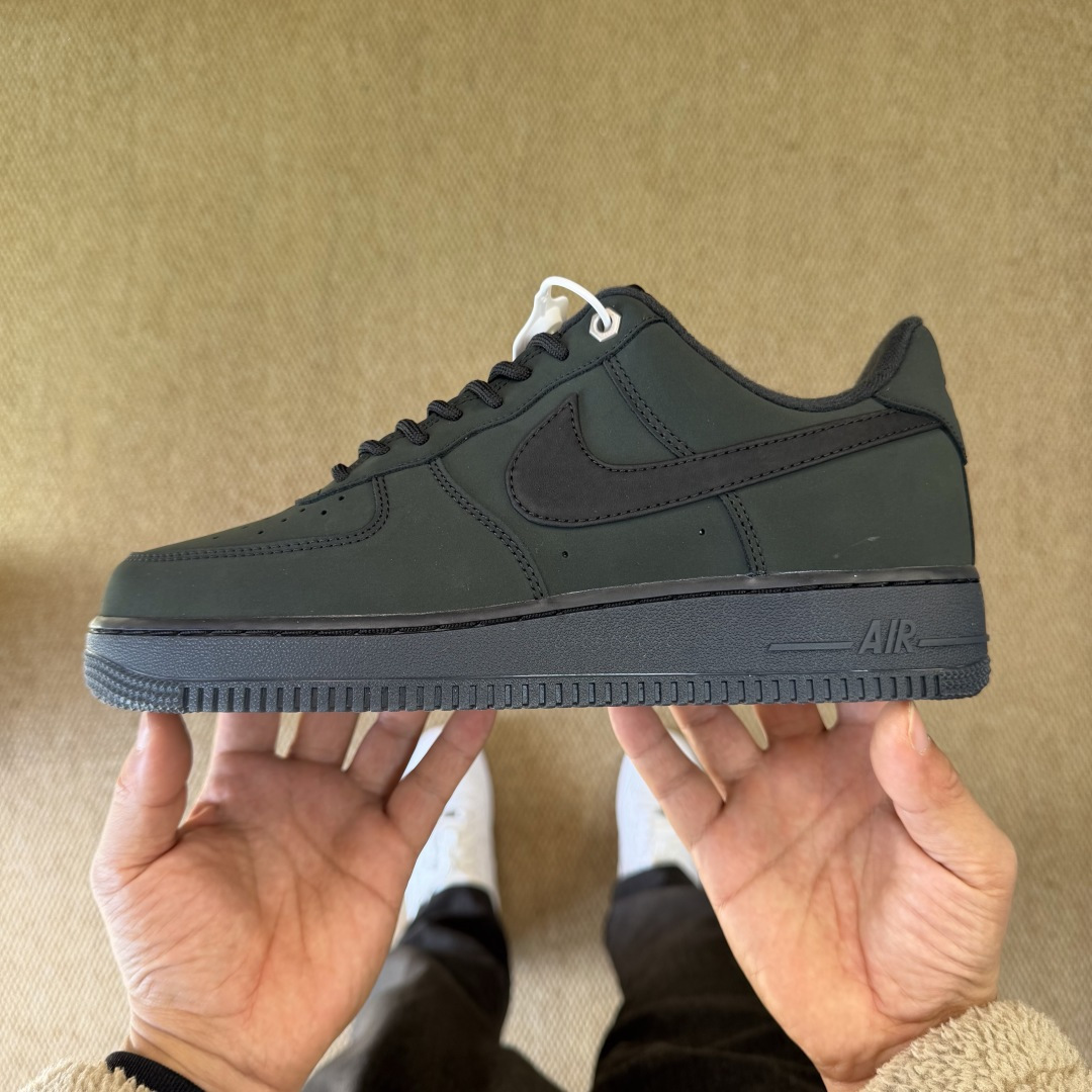 NIKE Air Force 1 Low Black/Dark Green CJ9179-001  - DesignerGu
