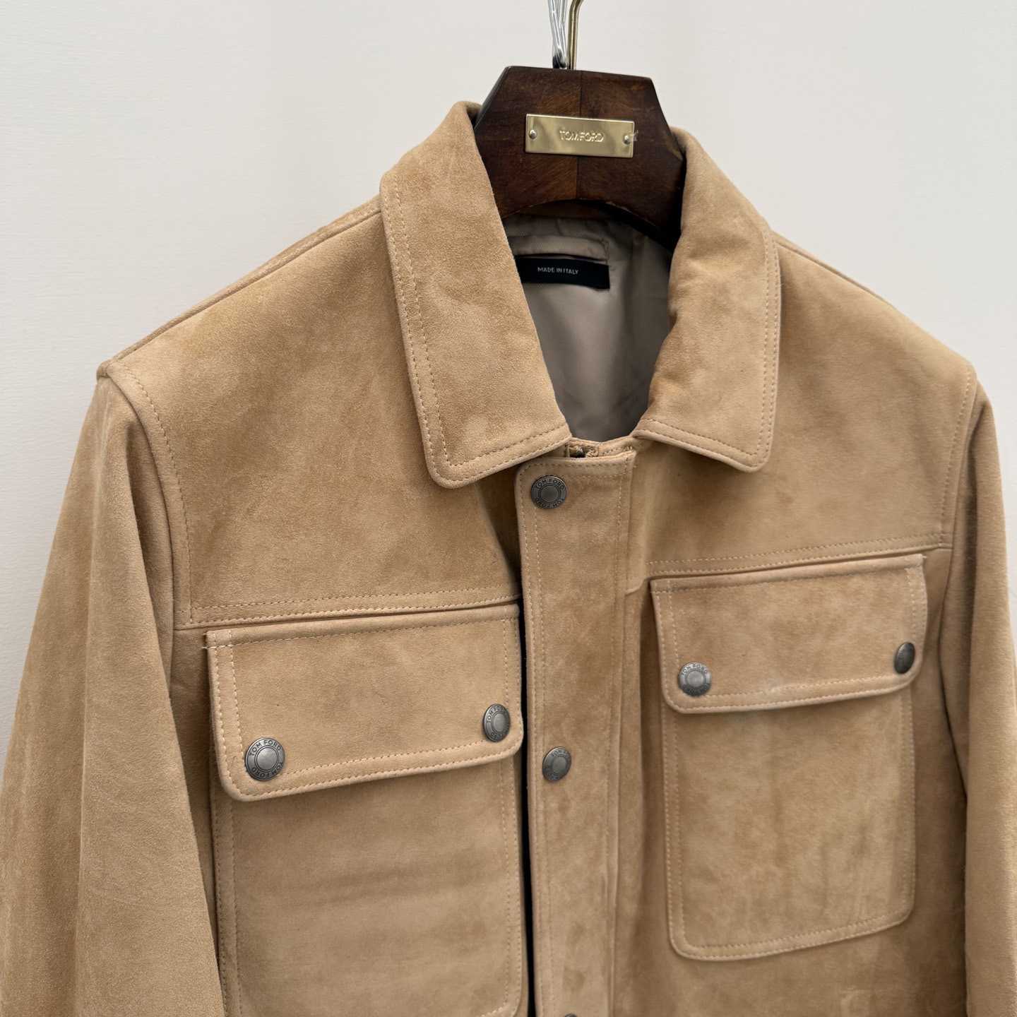 Tom Ford Men's Suede Motor Jacket - DesignerGu