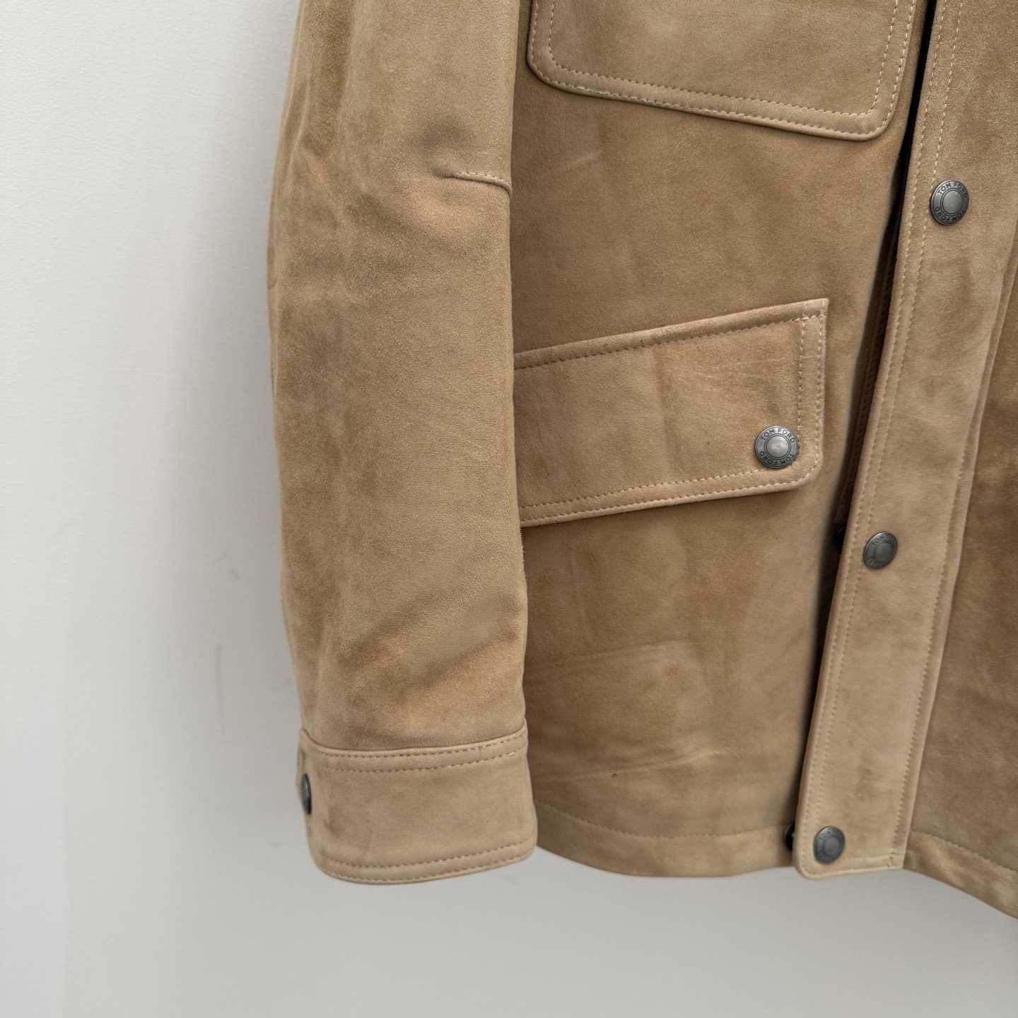 Tom Ford Men's Suede Motor Jacket - DesignerGu