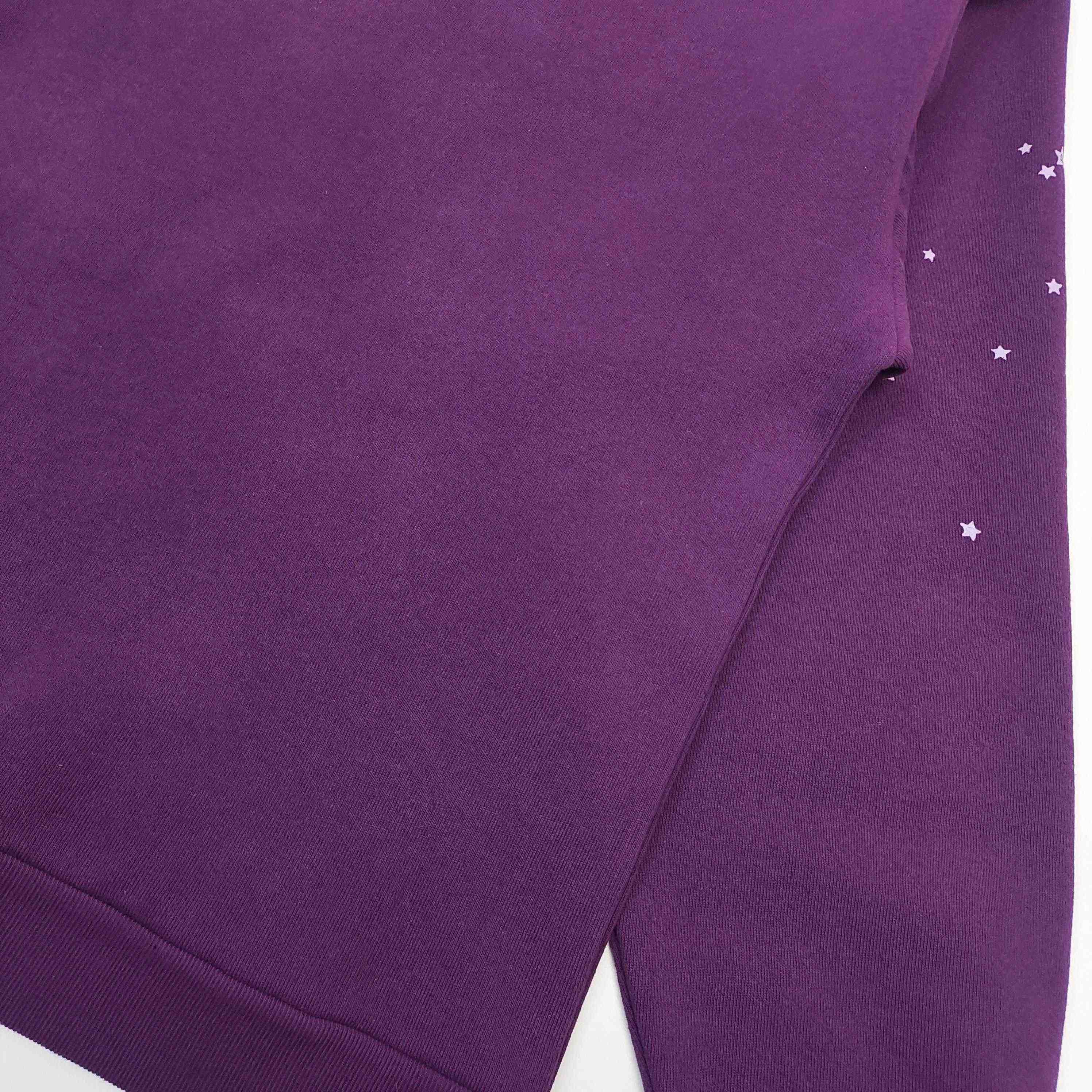 Sp5der OG Web V2 Hoodie 'Purple' - DesignerGu