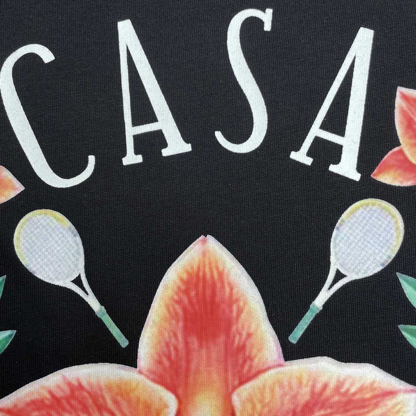 Casablanca Orchid Logo Short Sleeve T‑Shirt C1135 - DesignerGu