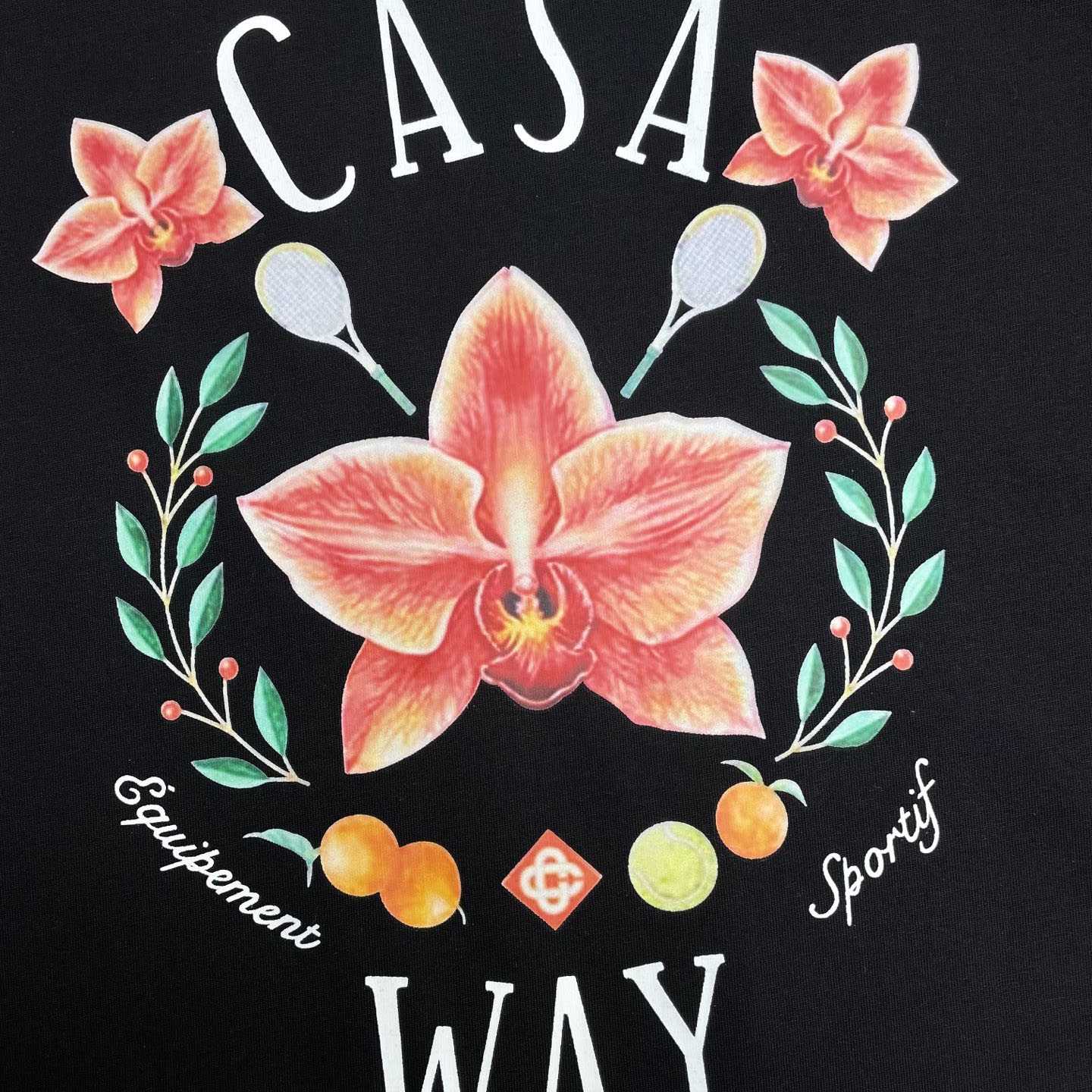 Casablanca Orchid Logo Short Sleeve T‑Shirt C1135 - DesignerGu