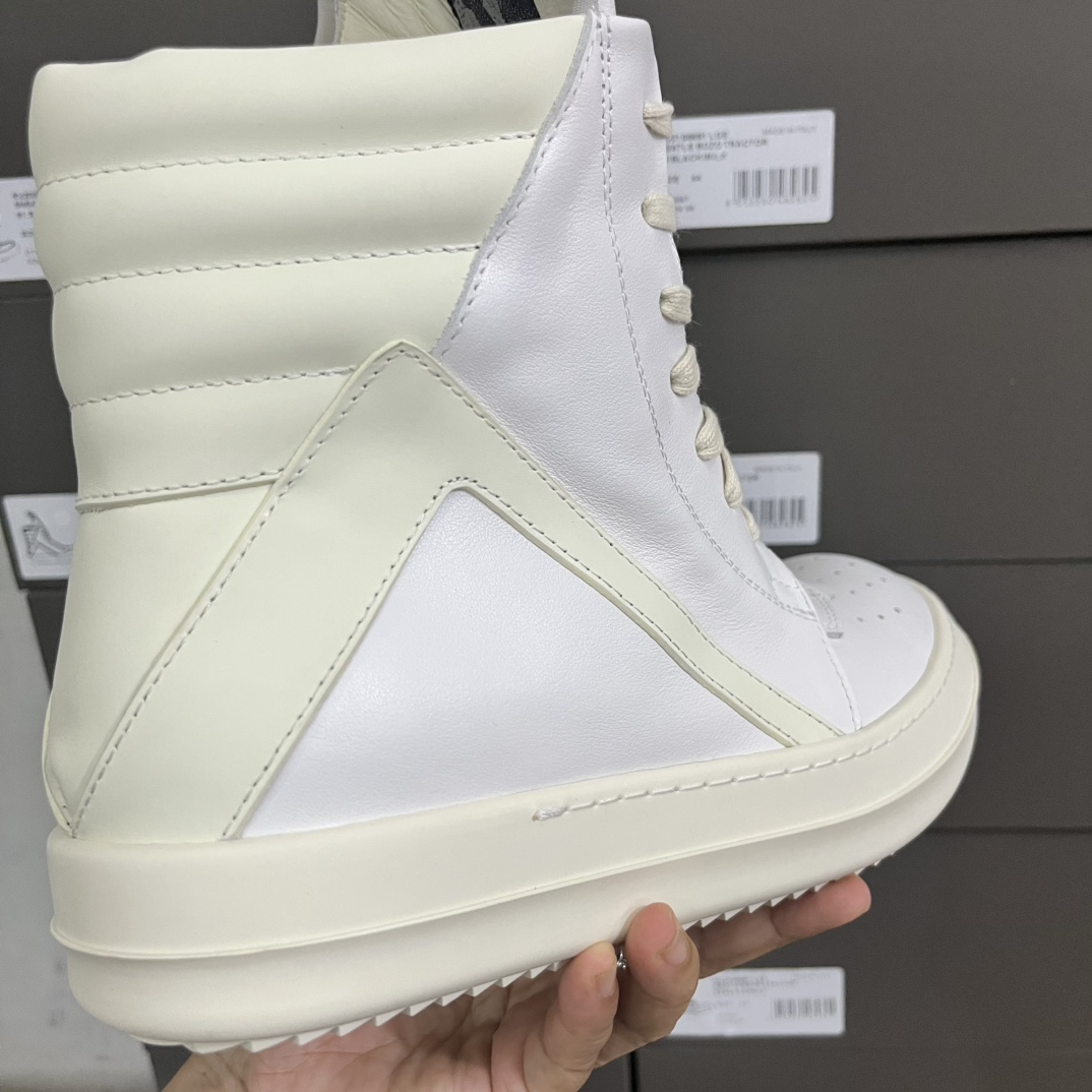 Rick Owens Wmns Strobe Geobasket 'Milk'  - DesignerGu