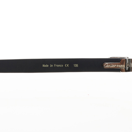 Cartier CT 4189706 Black Wood Sunglasses In Silver Gradient Grey - DesignerGu