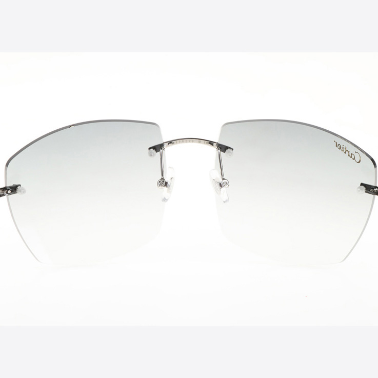 Cartier CT 4189706 Black Wood Sunglasses In Silver Gradient Grey - DesignerGu