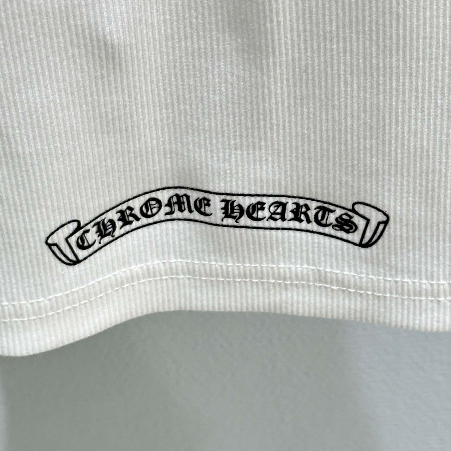 Chrome Hearts T Bar Cross Ribbed Tank Top - DesignerGu