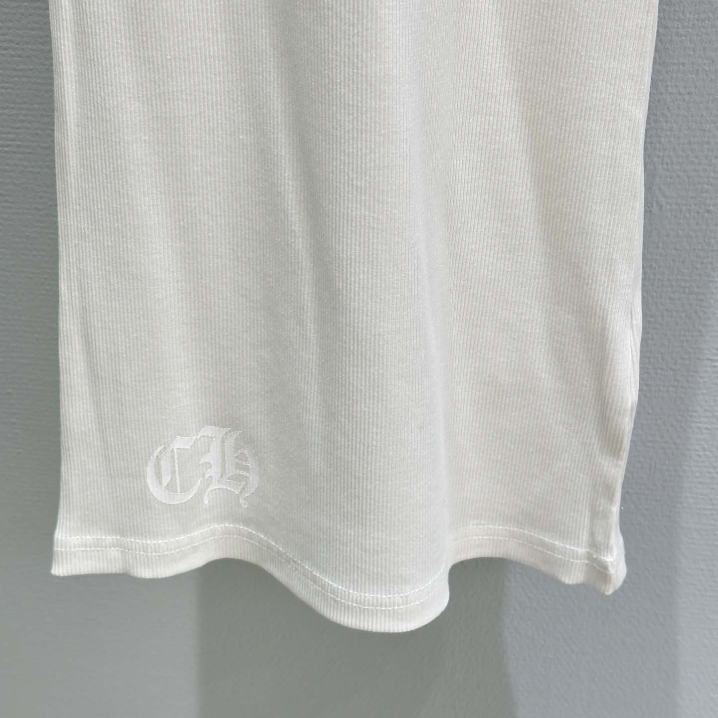 Chrome Hearts T Bar Cross Ribbed Tank Top - DesignerGu