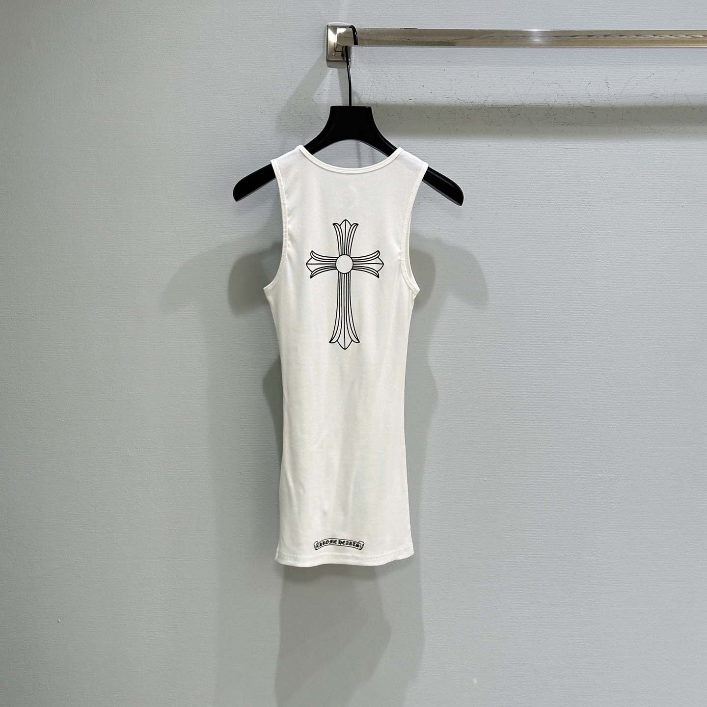 Chrome Hearts T Bar Cross Ribbed Tank Top - DesignerGu