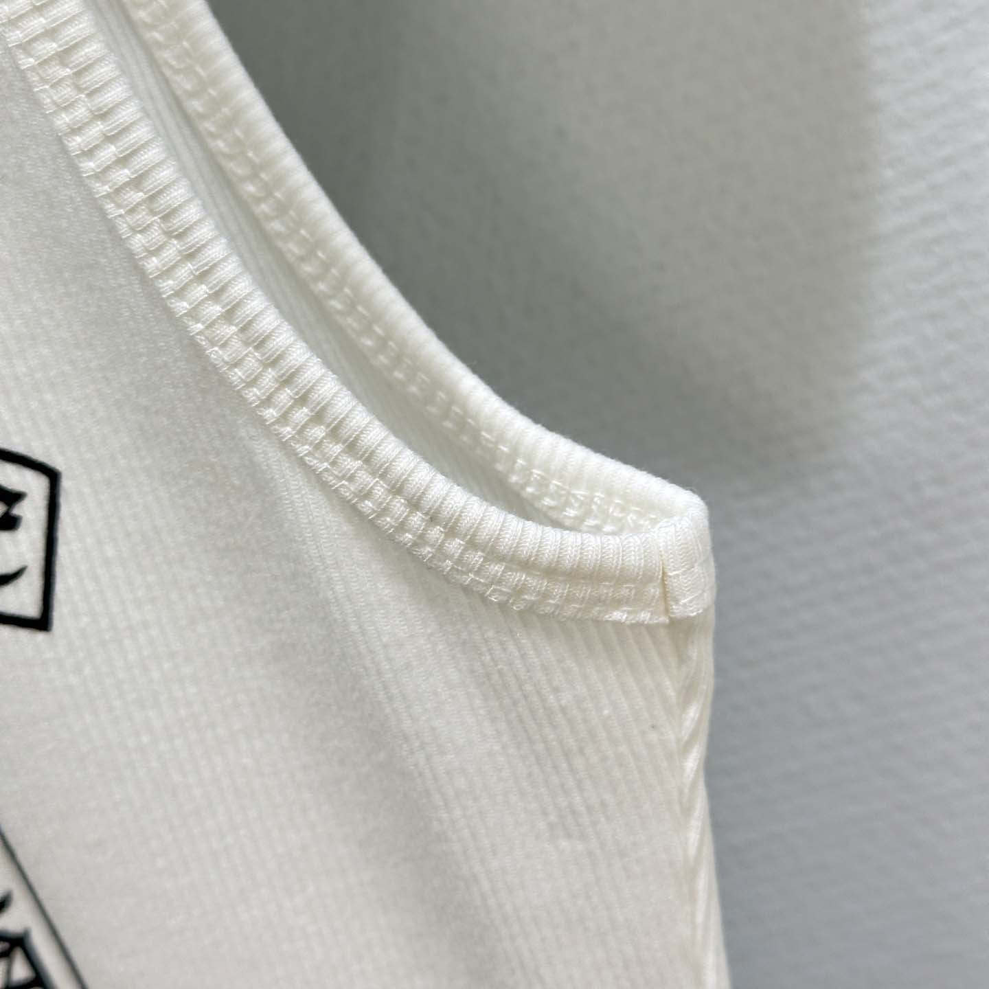 Chrome Hearts T Bar Cross Ribbed Tank Top - DesignerGu