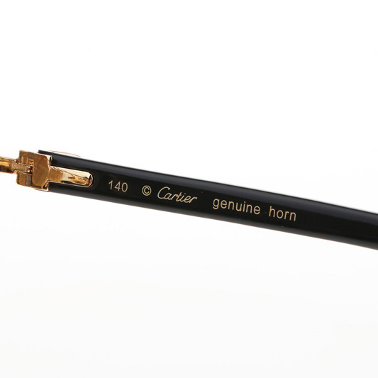 Cartier CT 4189706 Black Buffalo Sunglasses In Gold Gradient Brown - DesignerGu