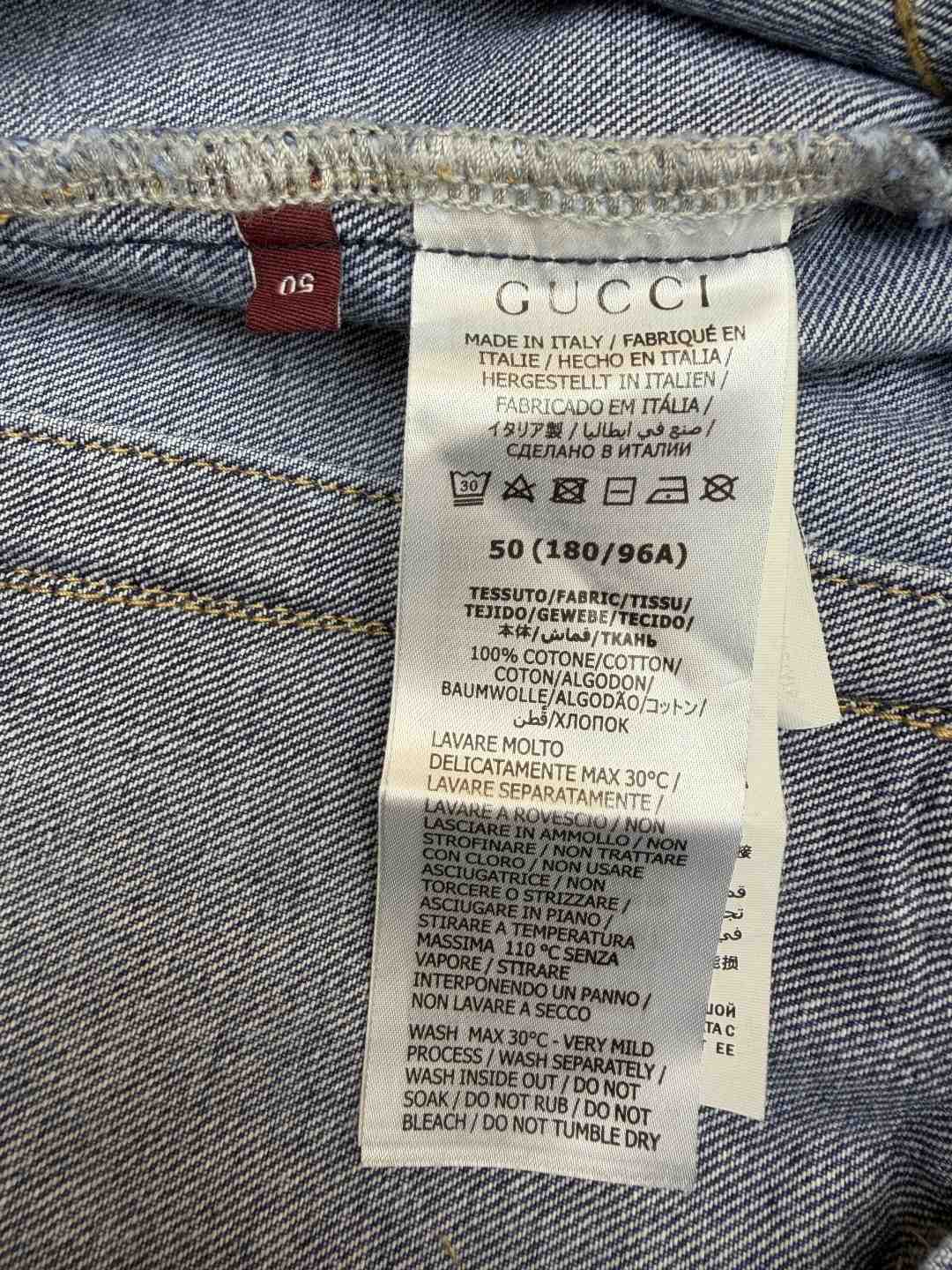 Gucci Cotton Denim Jacket With Horsebit - DesignerGu