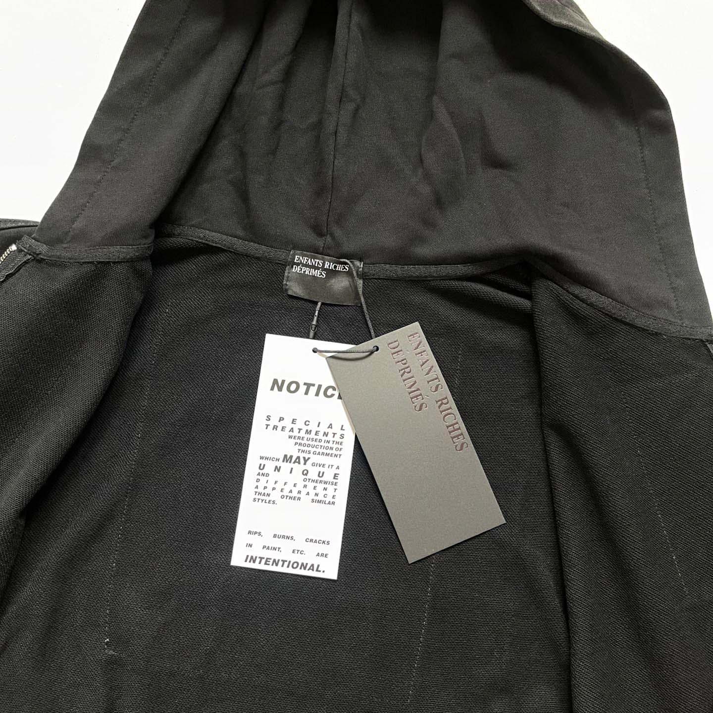 Enfants Riches Déprimés  Madonne Assemblage Zip Up Hoodie 'Faded Black' - DesignerGu