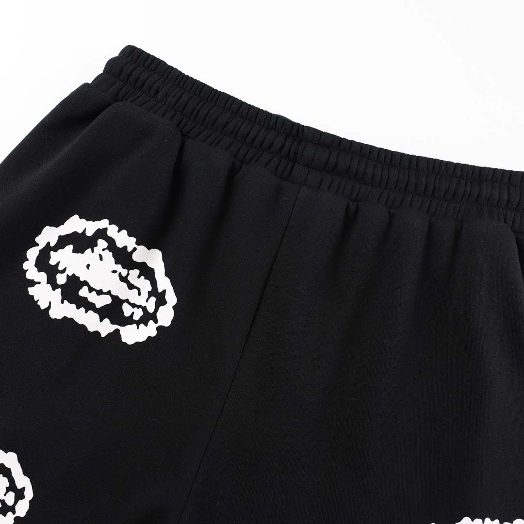 Denim Tears x Corteiz Cotton Wreath Sweatpants 'Black' - DesignerGu