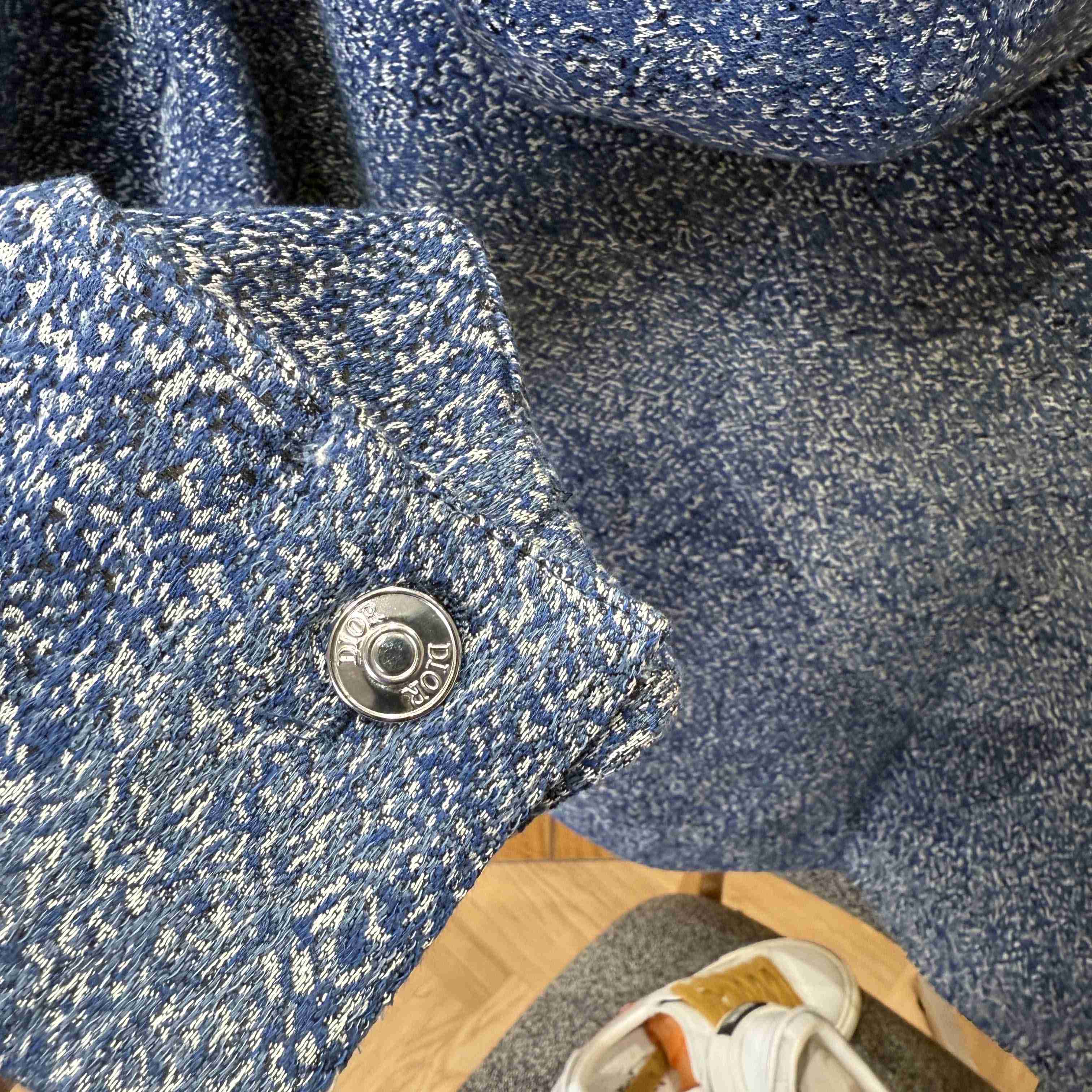 Dior Blouson Jacket with Hood and Christian Dior Paris Tag Blue - DesignerGu