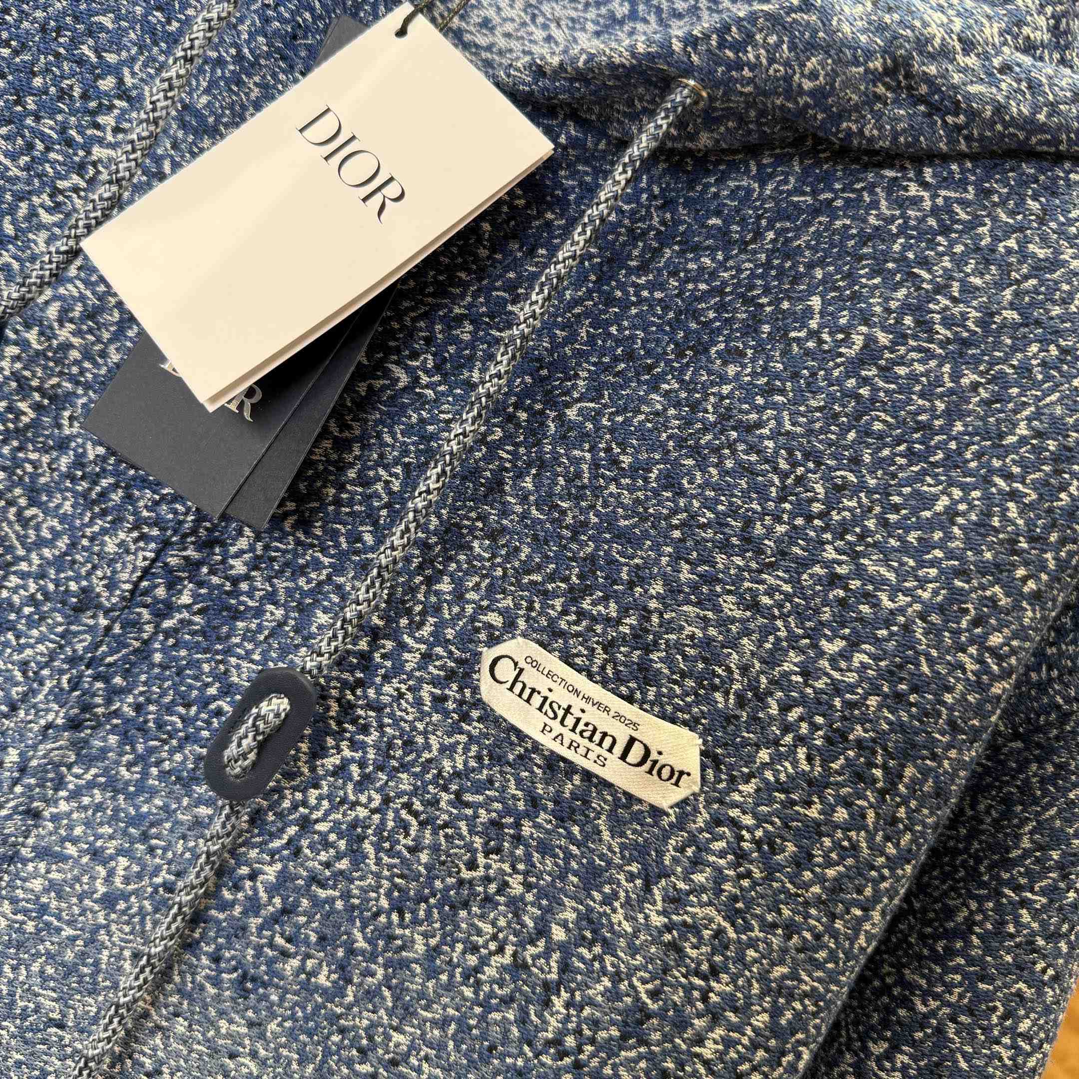 Dior Blouson Jacket with Hood and Christian Dior Paris Tag Blue - DesignerGu