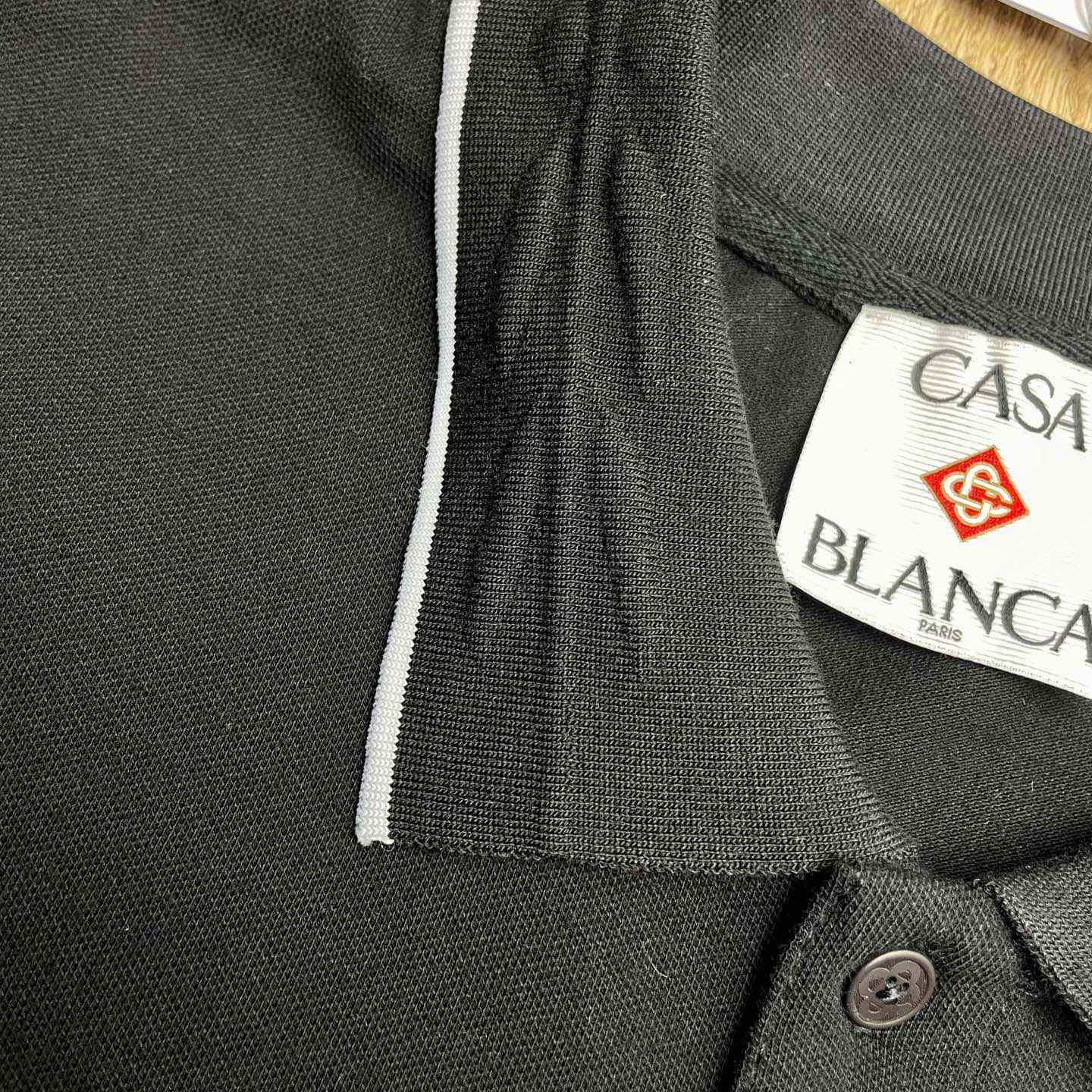 Casablanca Laurel Pique Short Sleeve Polo Shirt C1139 - DesignerGu