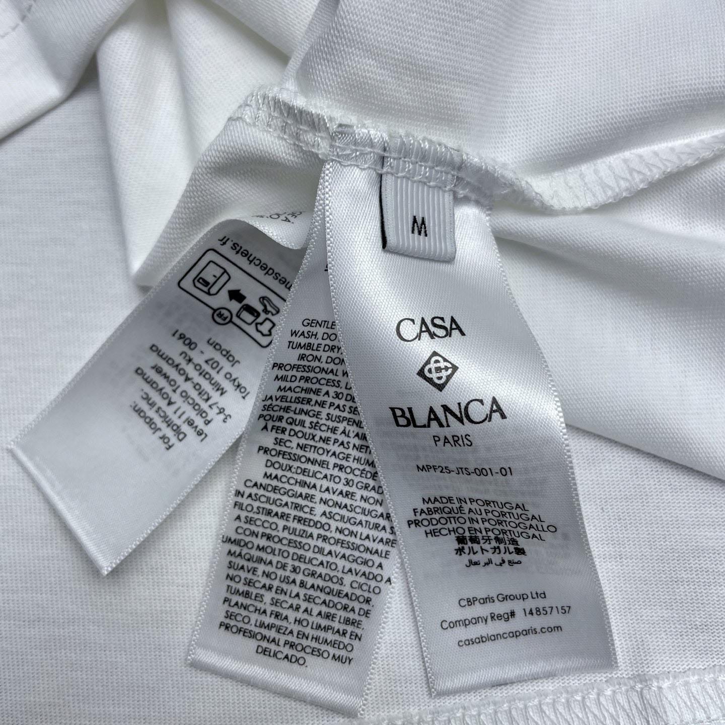 Casablanca Orchid Logo Short Sleeve T‑Shirt C1134 - DesignerGu