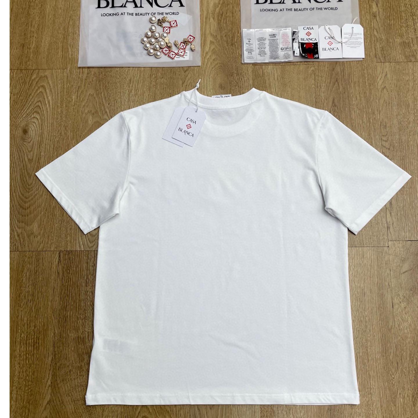 Casablanca Orchid Logo Short Sleeve T‑Shirt C1134 - DesignerGu