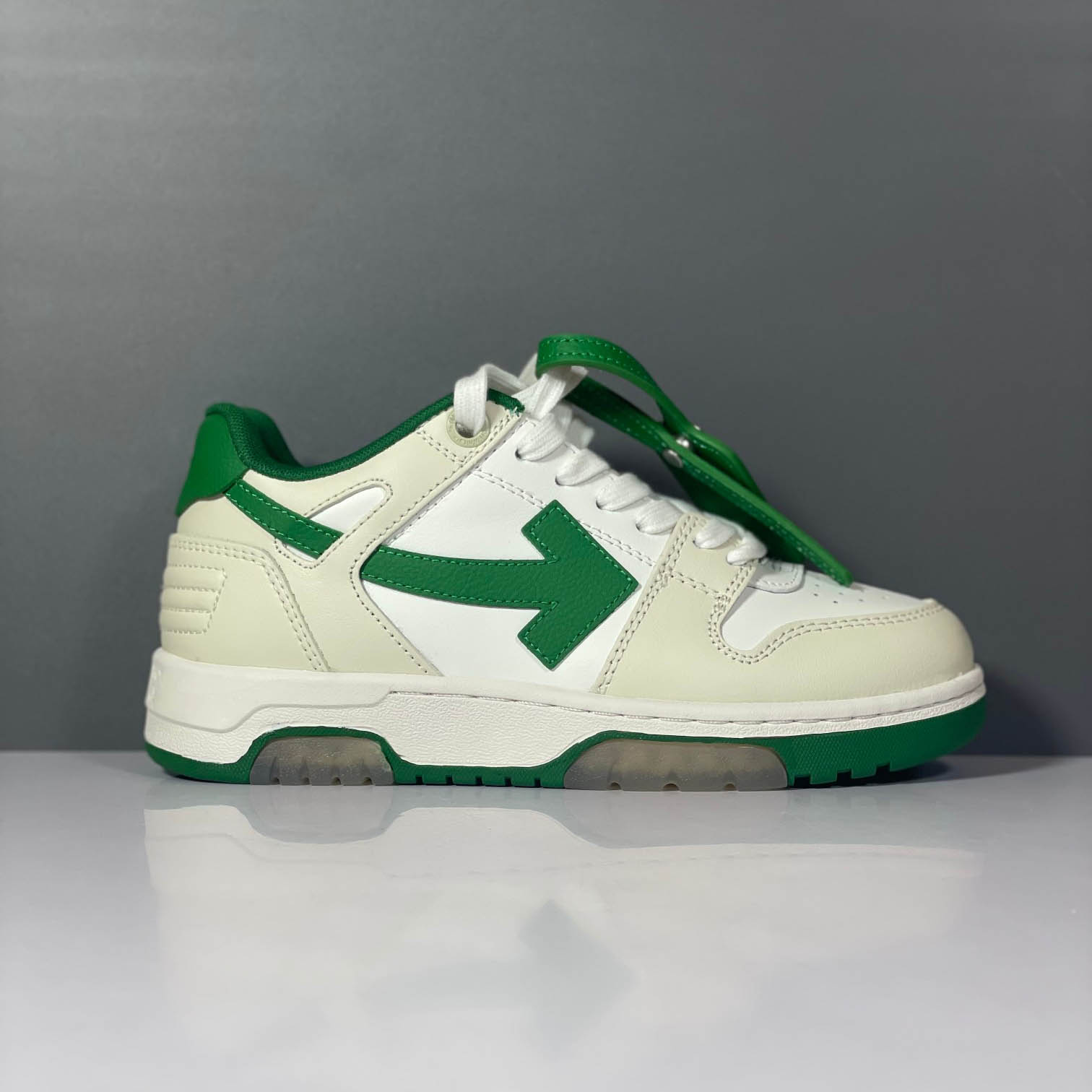 Off-White Out Of Office Low 'White Green' - DesignerGu
