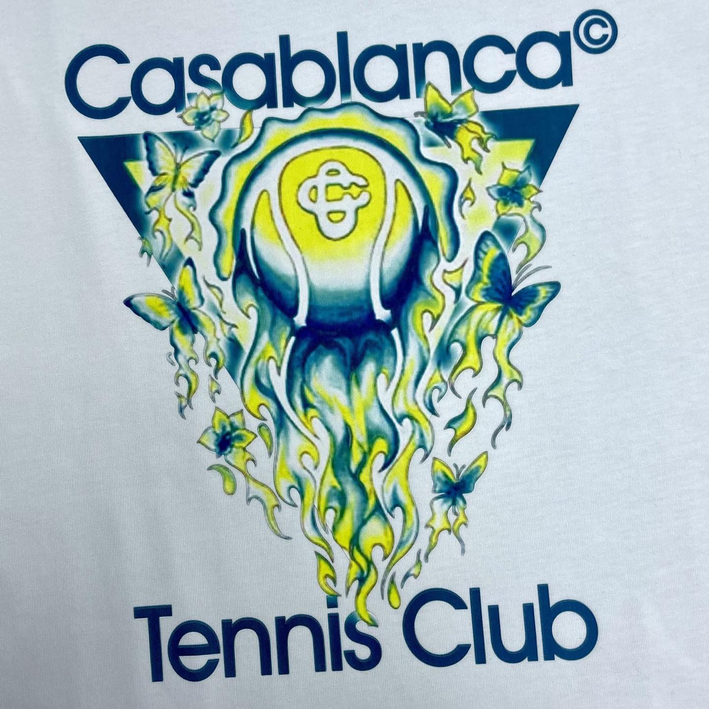 Casablanca White Tennis Club Icon Short Sleeve T‑shirt C1122 - DesignerGu