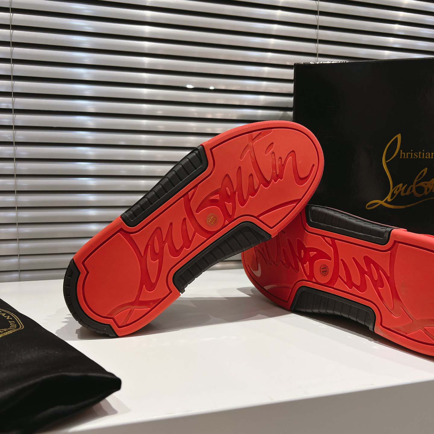 Christian Louboutin Astroloubi Leather Sneakers - DesignerGu