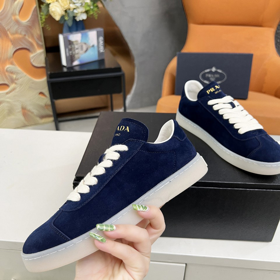 Prada Lane Suede Sneakers - DesignerGu