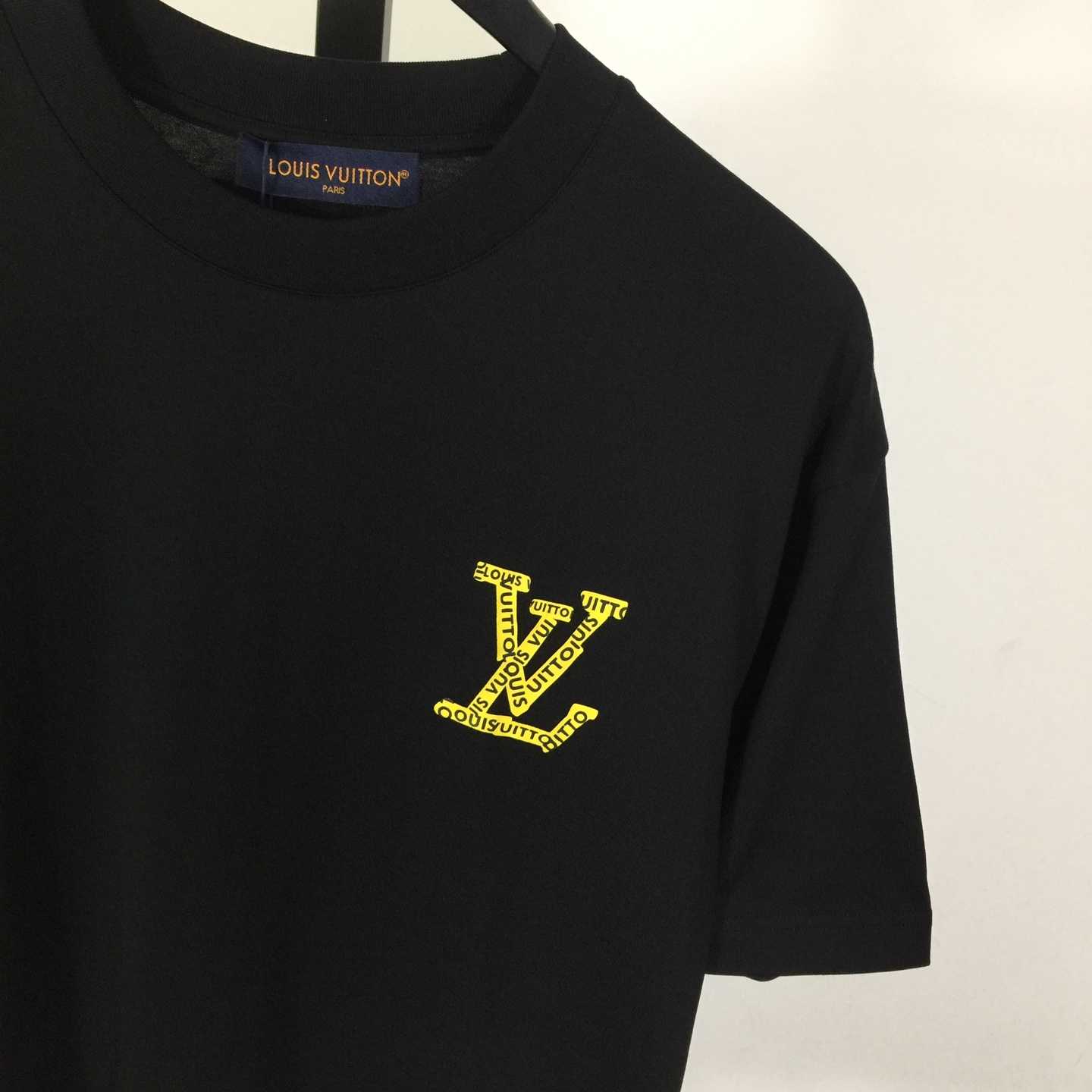 Louis Vuitton Logo Cotton T-Shirt  - DesignerGu
