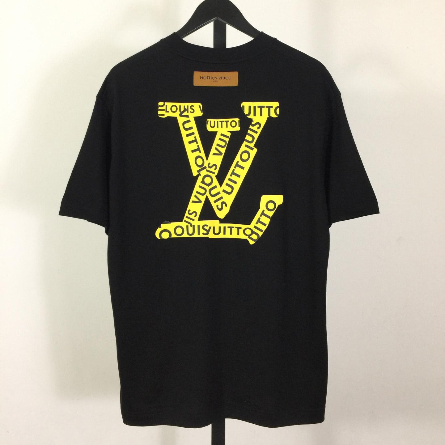 Louis Vuitton Logo Cotton T-Shirt  - DesignerGu