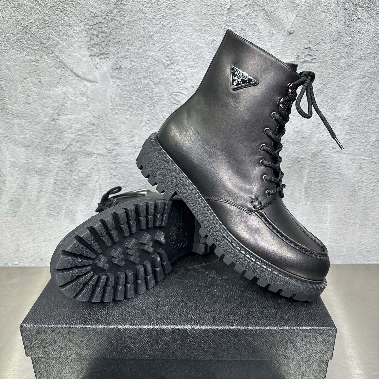 Prada Lace-up Lug-sole Boots - DesignerGu